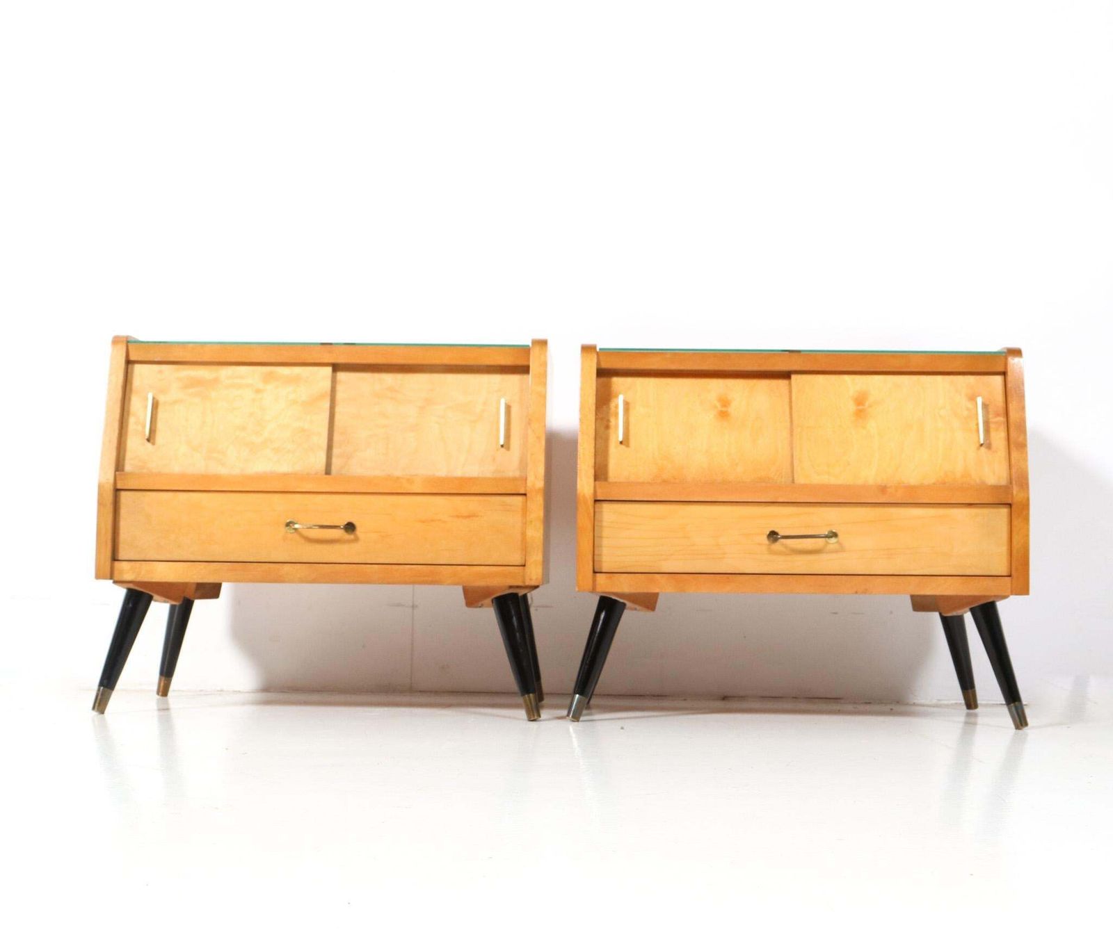 Mid Century Modern Italian Nightstands Or Bedside Tables, 1960s photo furniture