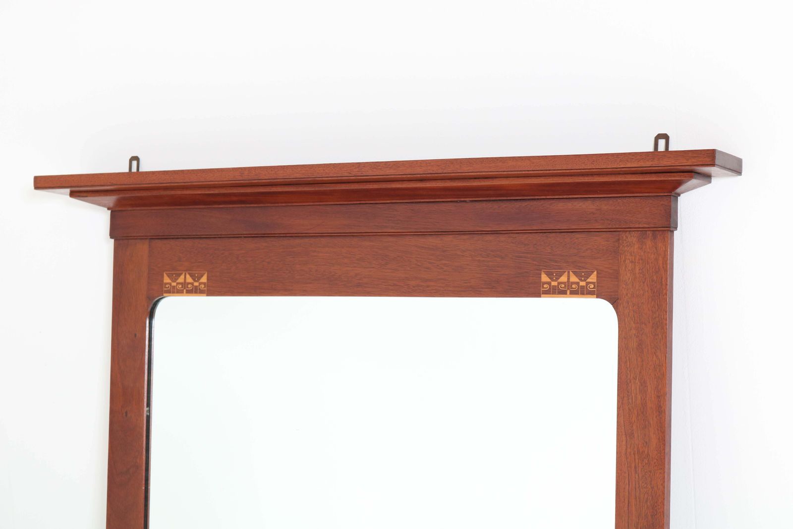 Mahogany Art Nouveau Arts & Crafts Mirror By J.M. Middelraad For Pander, 1900s photo furniture