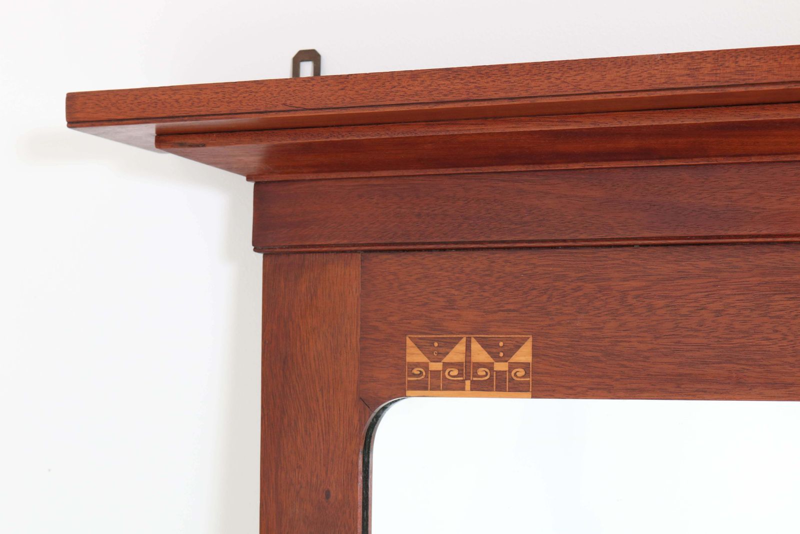Mahogany Art Nouveau Arts & Crafts Mirror By J.M. Middelraad For Pander, 1900s photo 1240.0