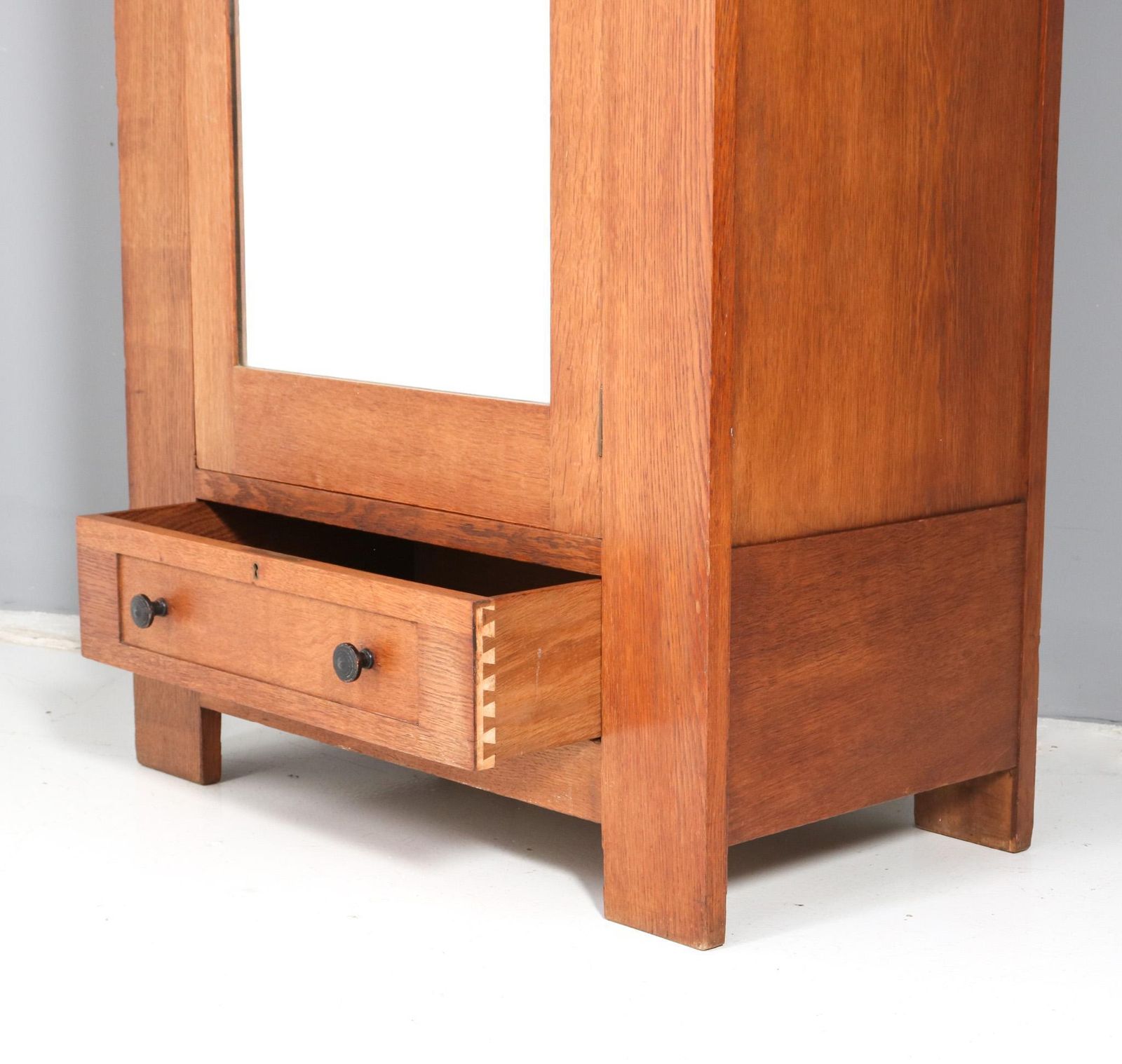Art Deco Modernist Oak Armoire Or Wardrobe By Hendrik Wouda For Pander, 1924 photo buy