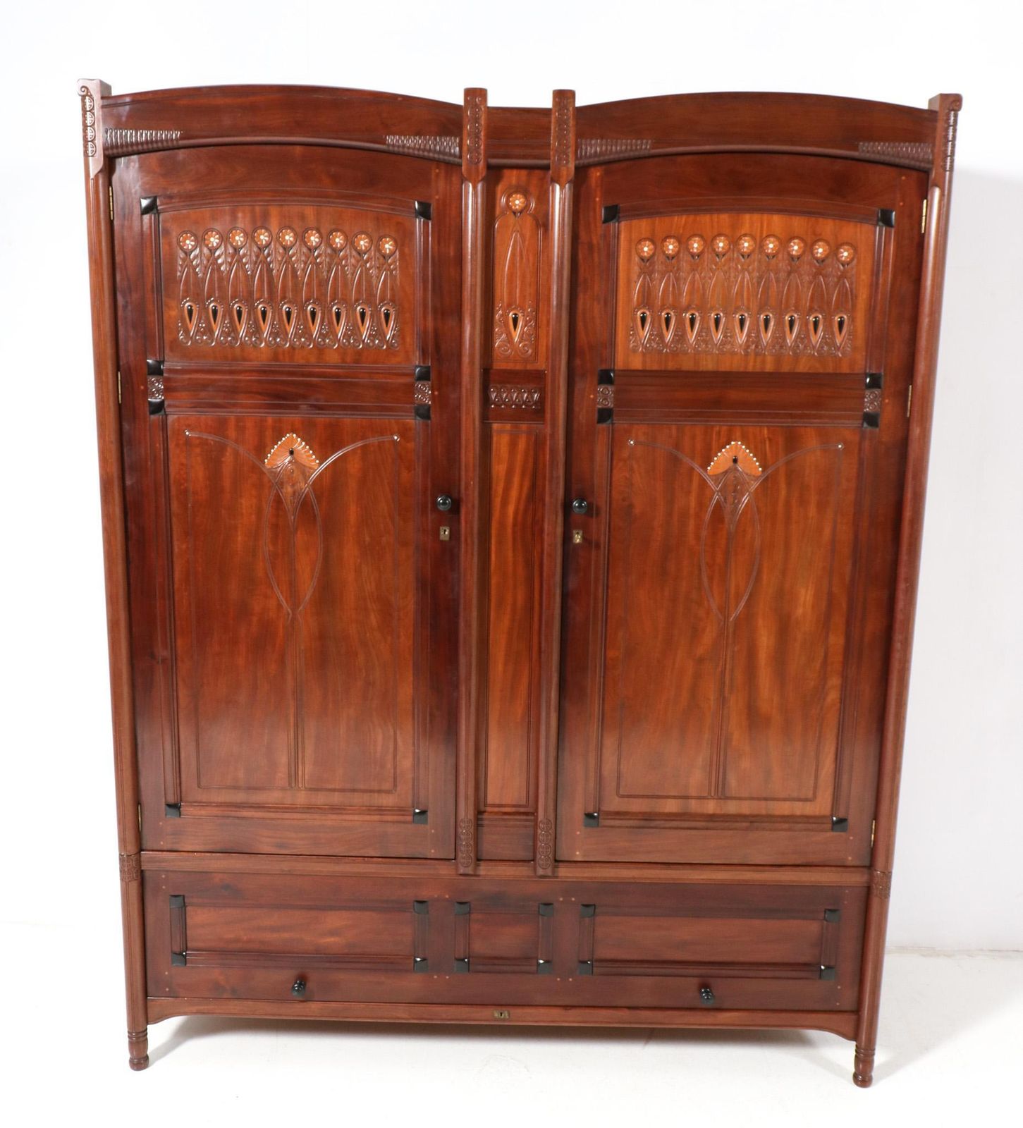 Arts & Crafts Armoire Or Wardrobe By Jac. Van Den Bosch For 'T Binnenhuis, 1910 photo furniture