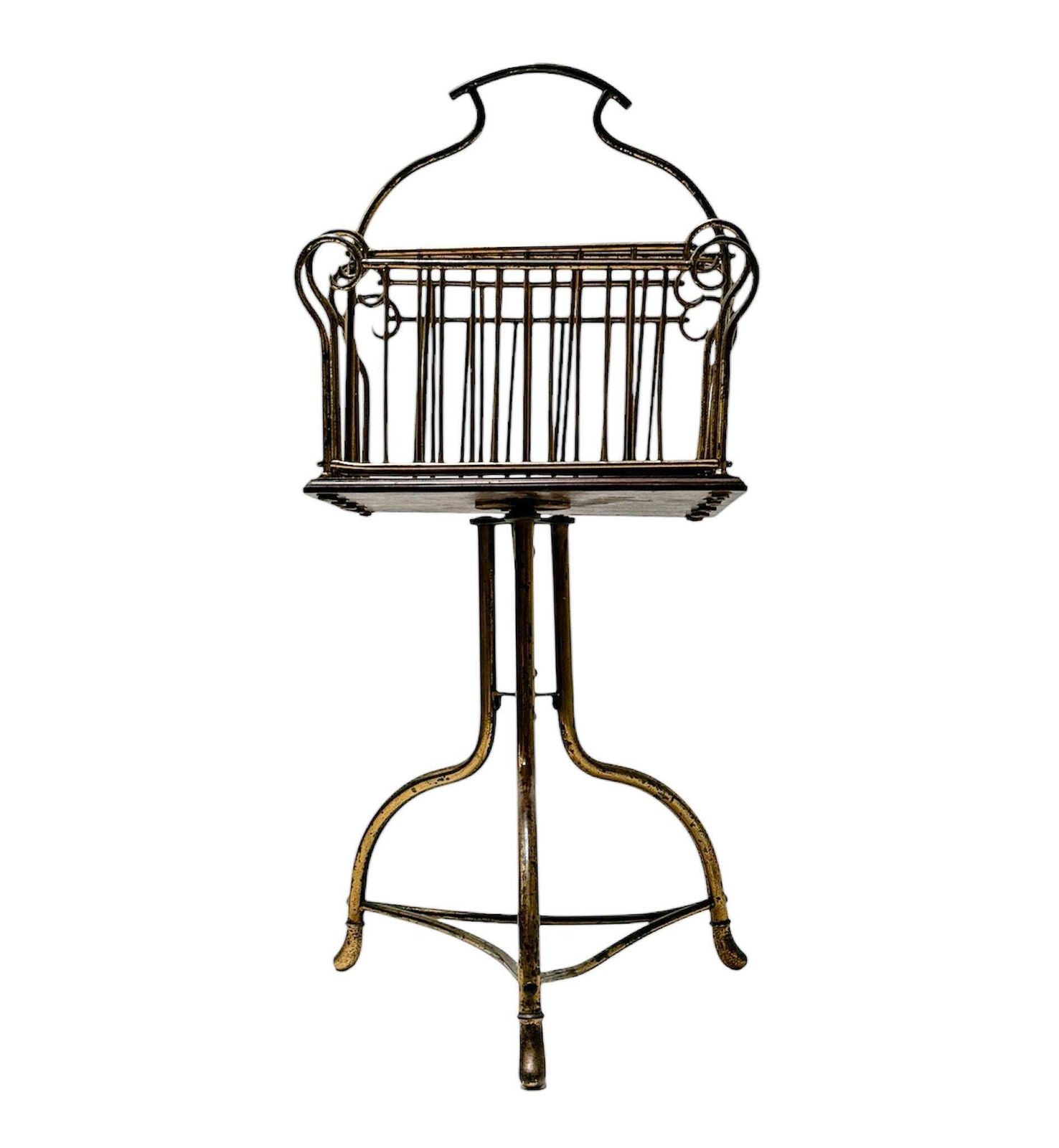 Art Nouveau Revolving Magazine Rack, 1900s photo for sale