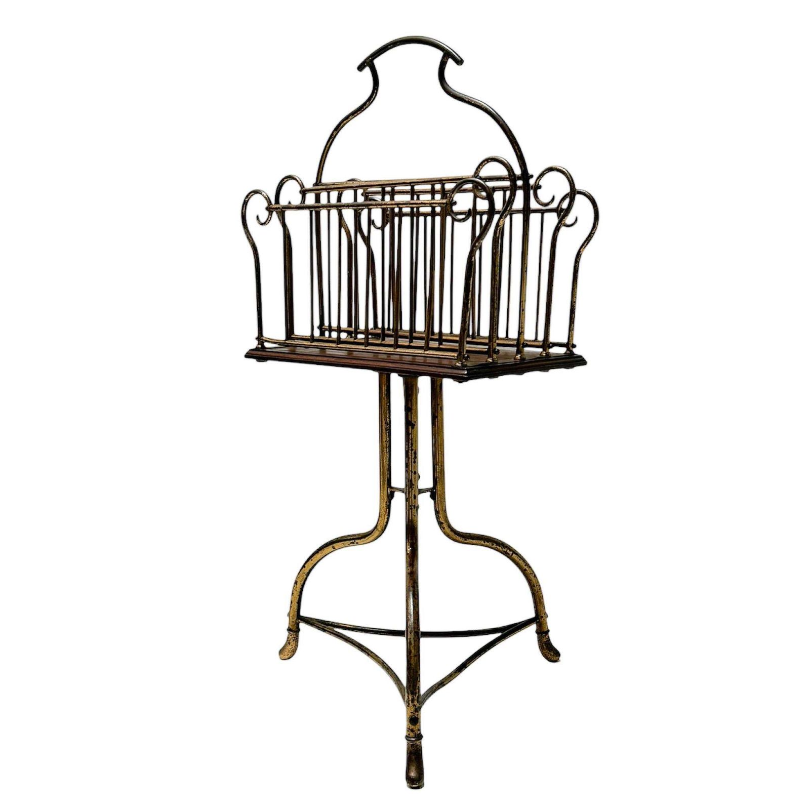 Art Nouveau Revolving Magazine Rack, 1900s photo 556.0