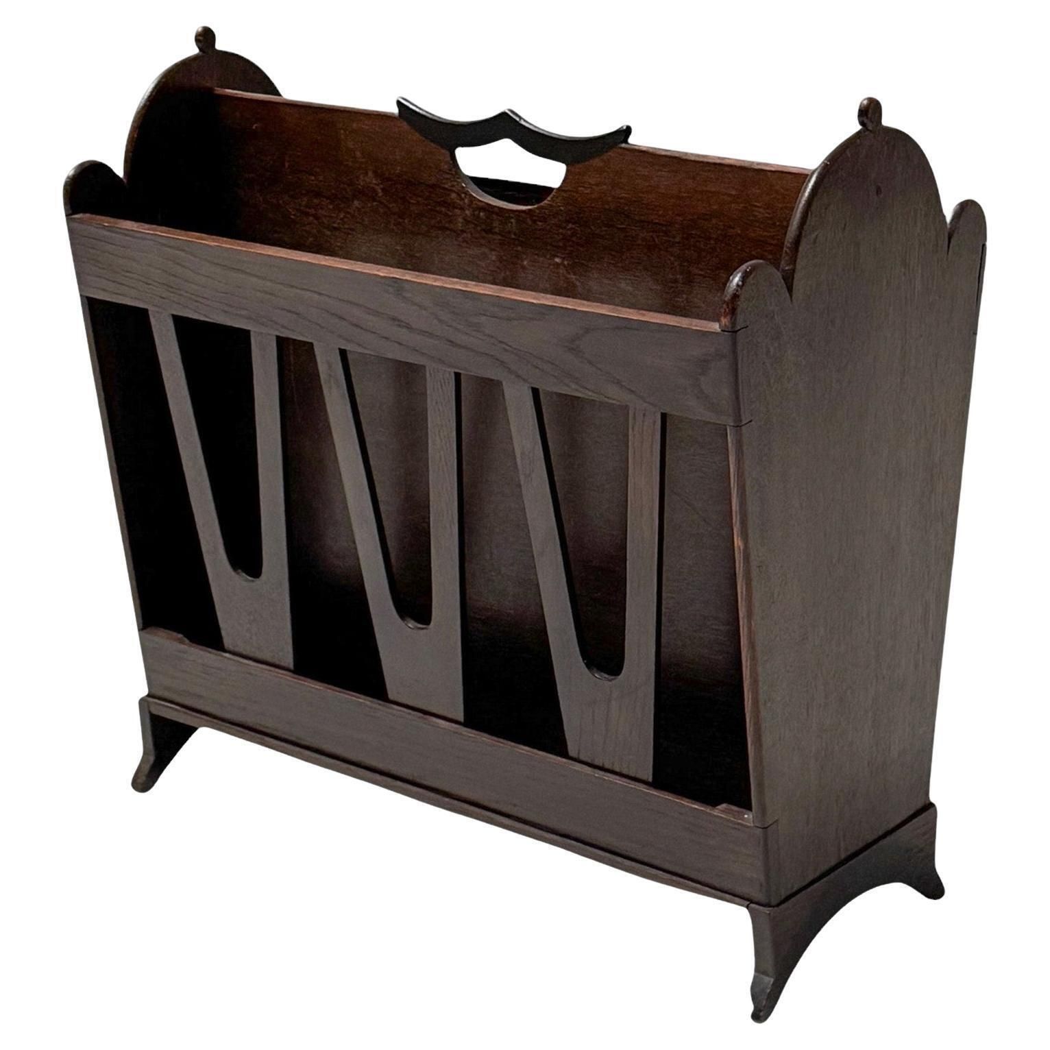 Willem Penaat Art Deco Amsterdam School Magazine Rack For Metz & Co., 1920s