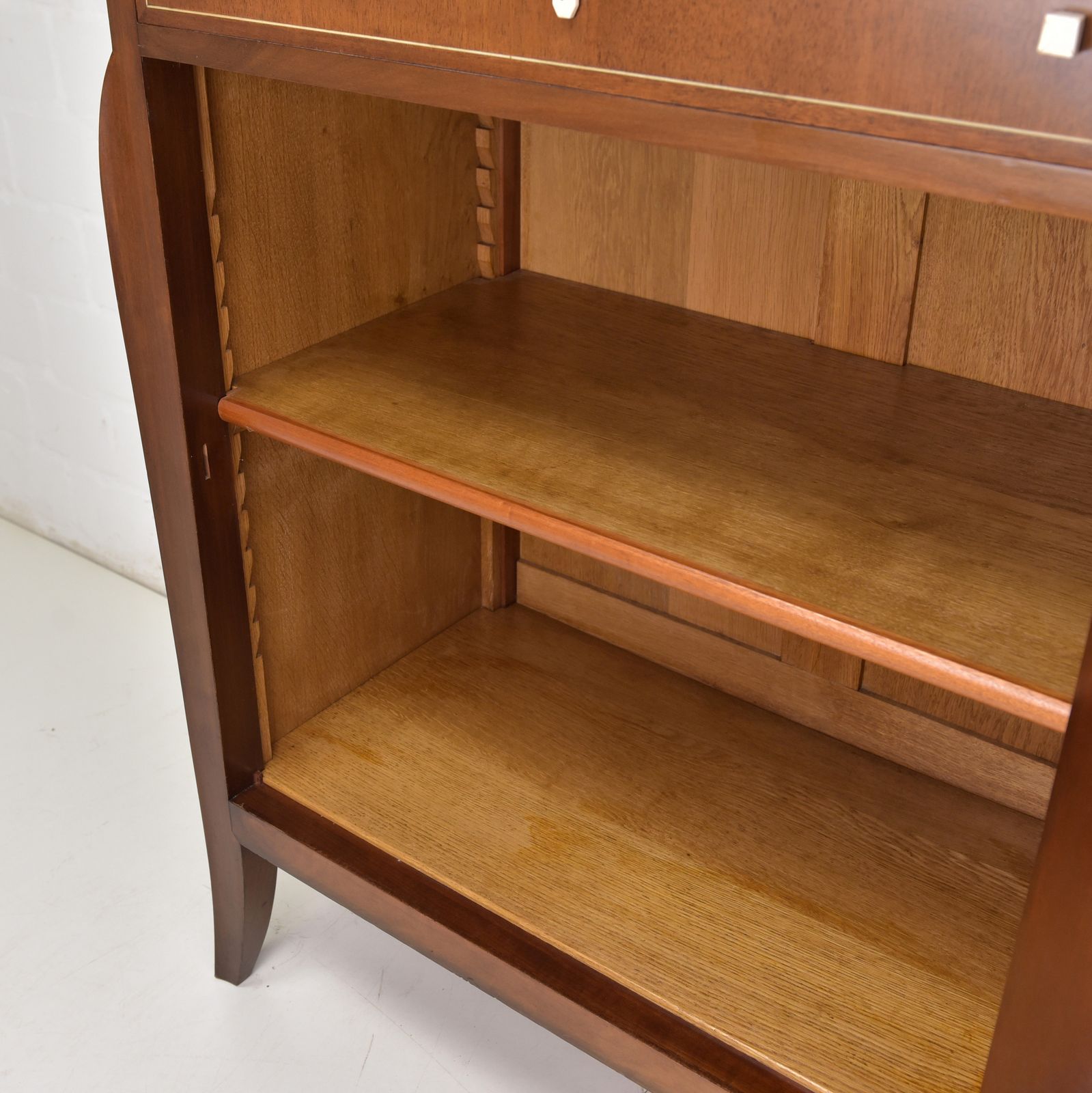 Antique! Narrow Display Cabinet Restored Art Deco Mahogany Display Cabinet Dining Room photo Furniture