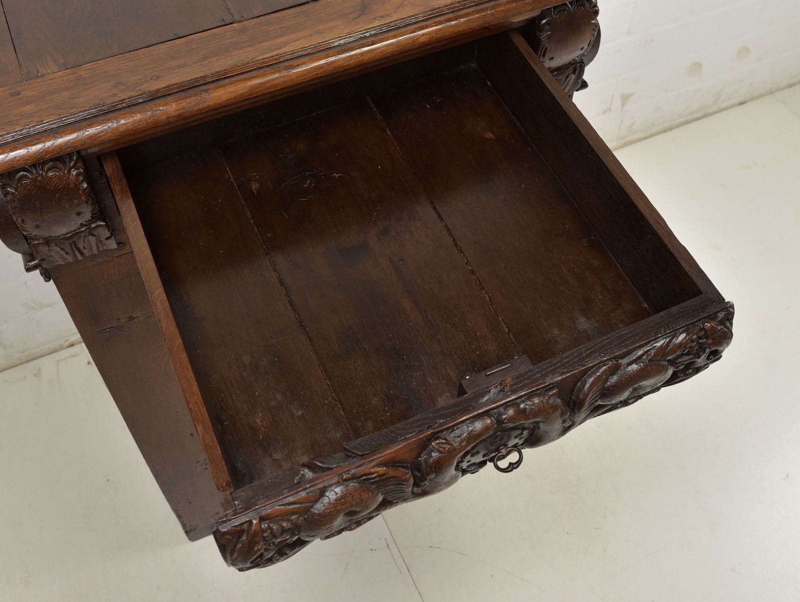 Antique! Narrow Chest Of Drawers Restored Renaissance Circa 1700 Oak Cabinet Small photo buy