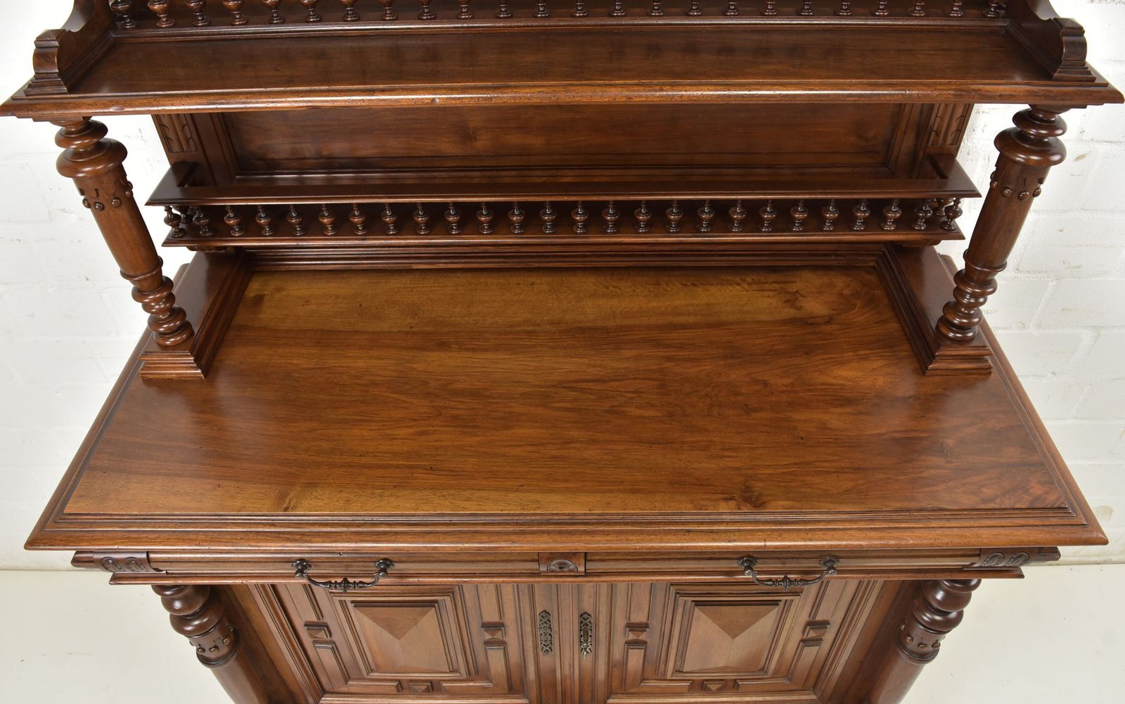 Antique! Restored Walnut Sideboard, Gründerzeit Buffet Cabinet, Credenza photo buy