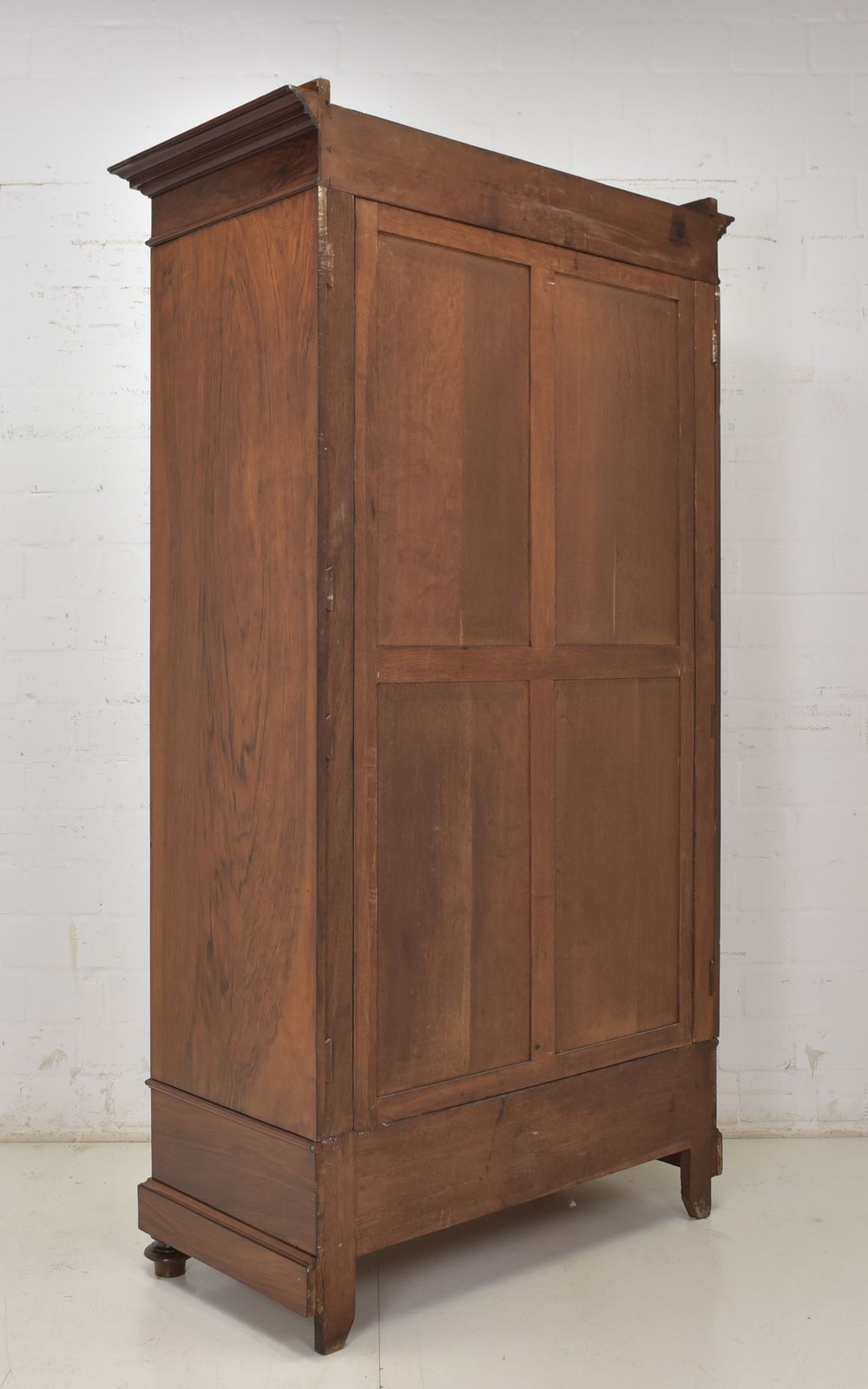1455.0 Antique! One Door Wardrobe Restored Wilhelminian Style Walnut Hall Cupboard photo