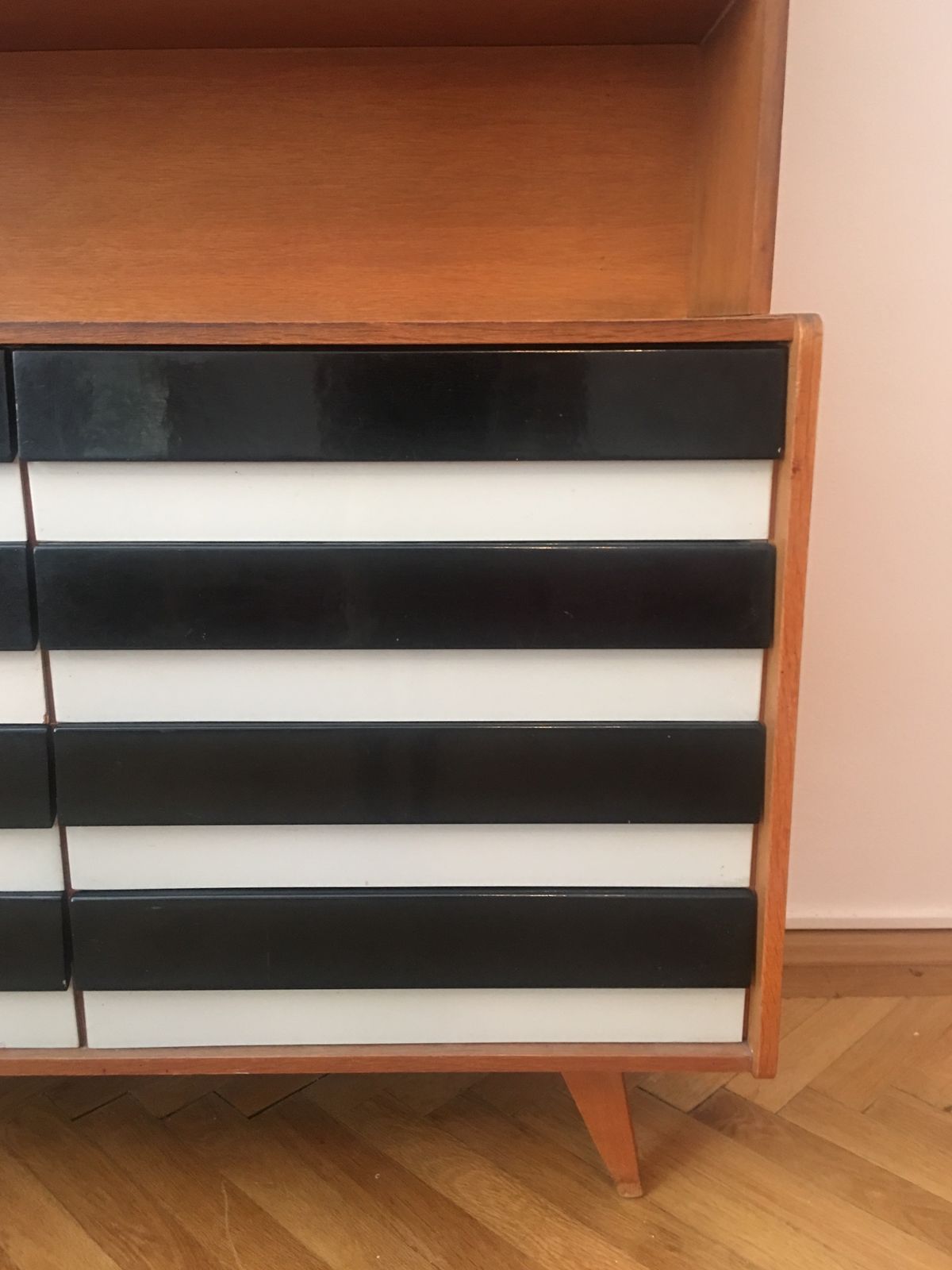 Striped Sideboard With Bookcase U 453 By Jiri Jiroutek For Interier Praha, 1960s photo furniture