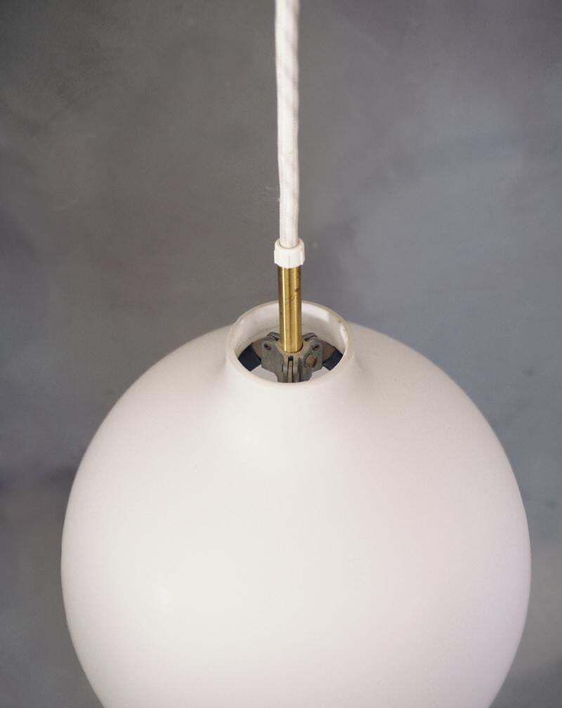 1970s Louis Poulsen Satellite Pendant Lamp Opaline Glass By Vilhelm Wohlert photo vintage