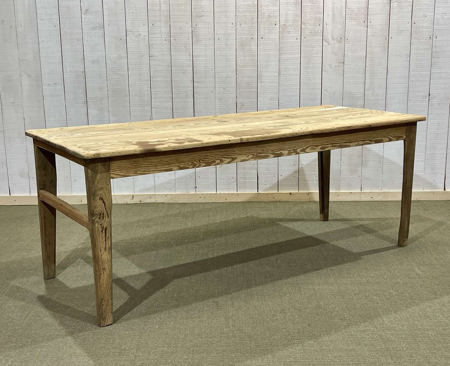19th Century Farmhouse Table In Raw Fir And Chestnut photo furniture