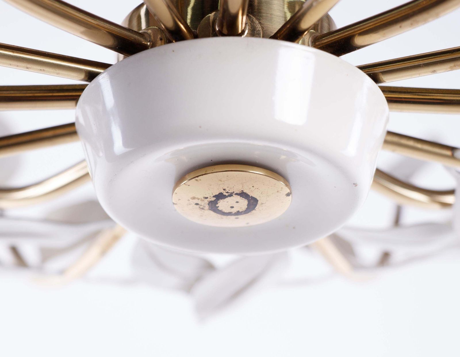 Elegant Floral Ceiling Lamp By Vereinigte Werkstätten, Germany, Munich 1950s photo buy