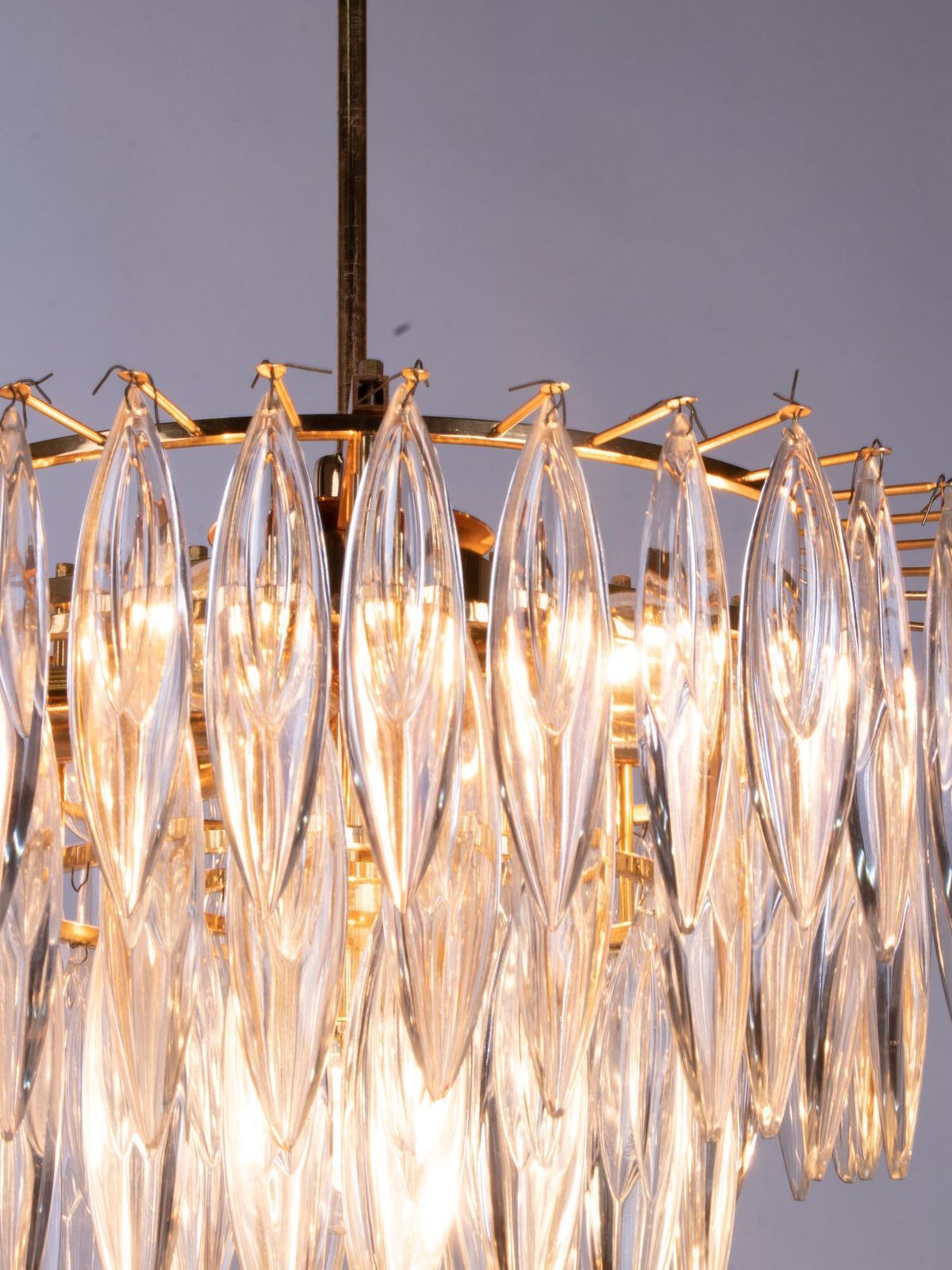 1960 Vienna Bakalowits & Sons Chandelier Crystal & Gold Plated photo for sale