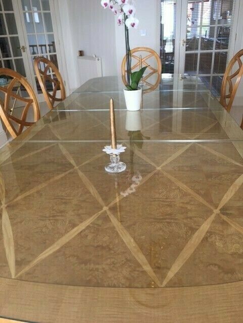 Beautiful Thomasville Art Deco Extendable Dining Table With Marquetry (193cm Extendable To 315cm) photo furniture