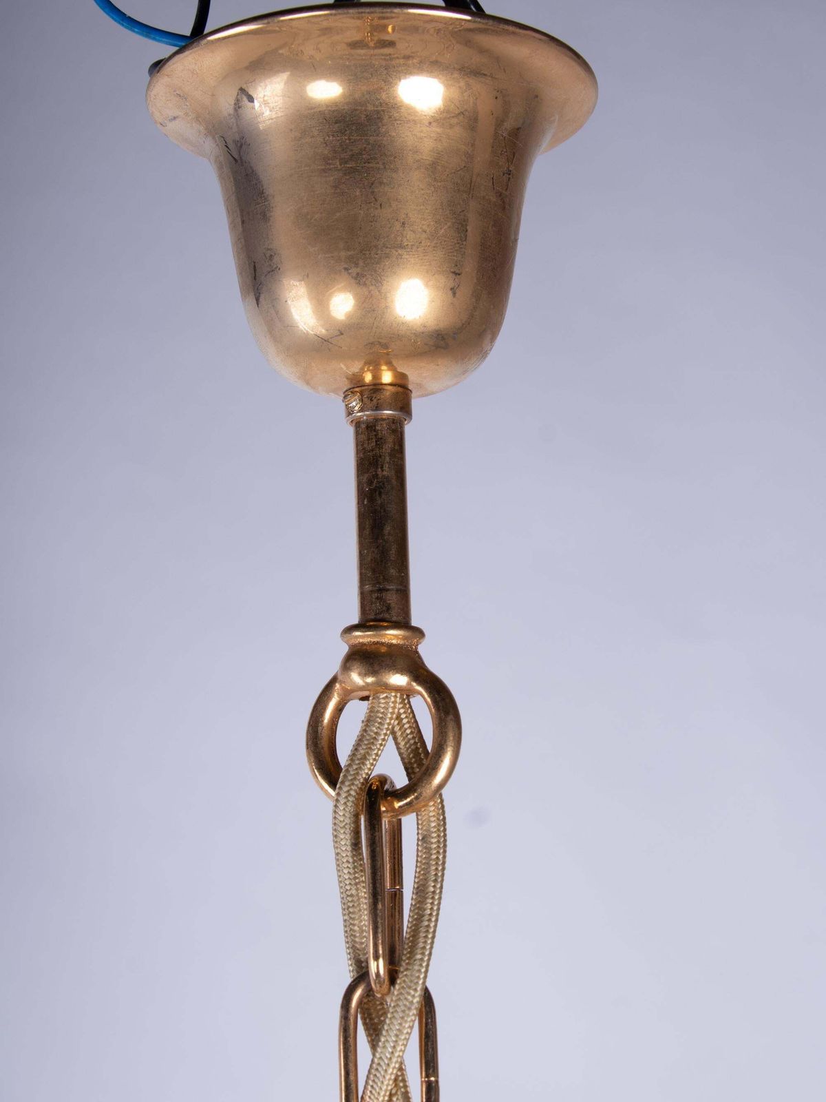 2513.0 Gold Plated Kinkeldey Lens Chandelier Crystal & Brass, Germany, 1960s photo