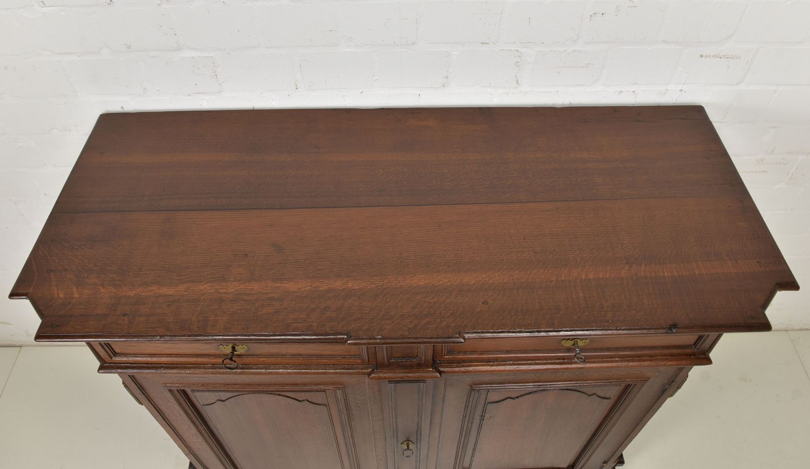 Antique! Sideboard Tall Chest Of Drawers Restored Baroque Biedermeier Oak Cabinet photo vinterior