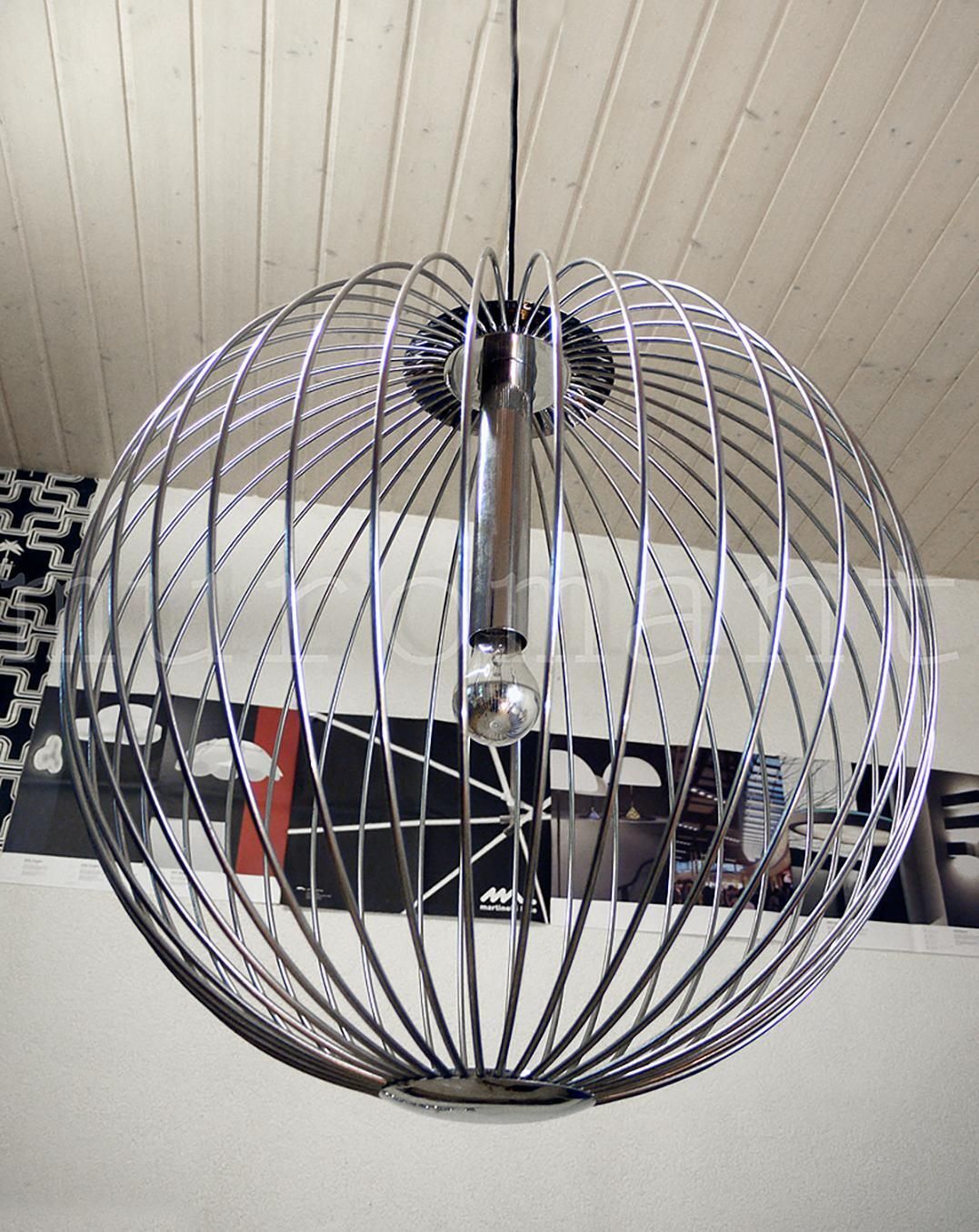 1960 Italy 20" String Chandelier Chromed Brass In The Manner Of Gaetano Sciolari photo furniture