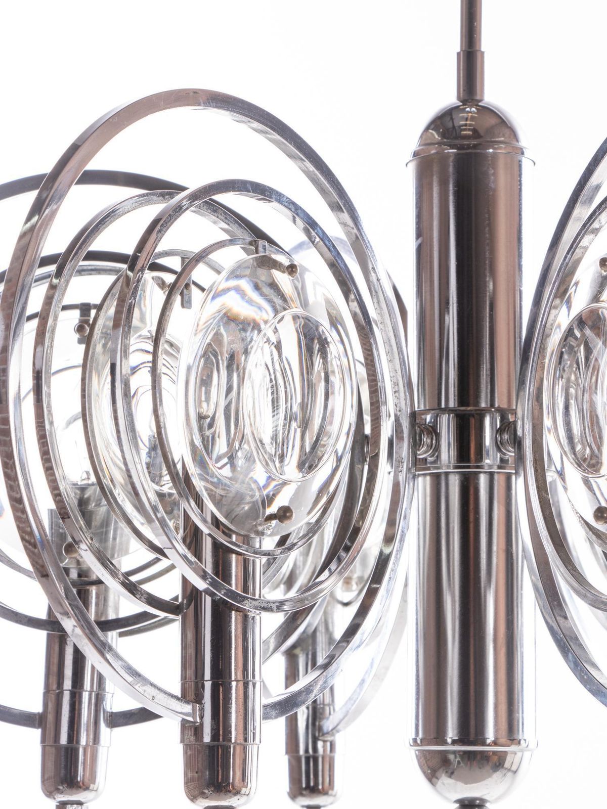 Oscar Torlasco Optical Lens Chandelier By Stilkronen, Italy, 1970s photo 3479.0