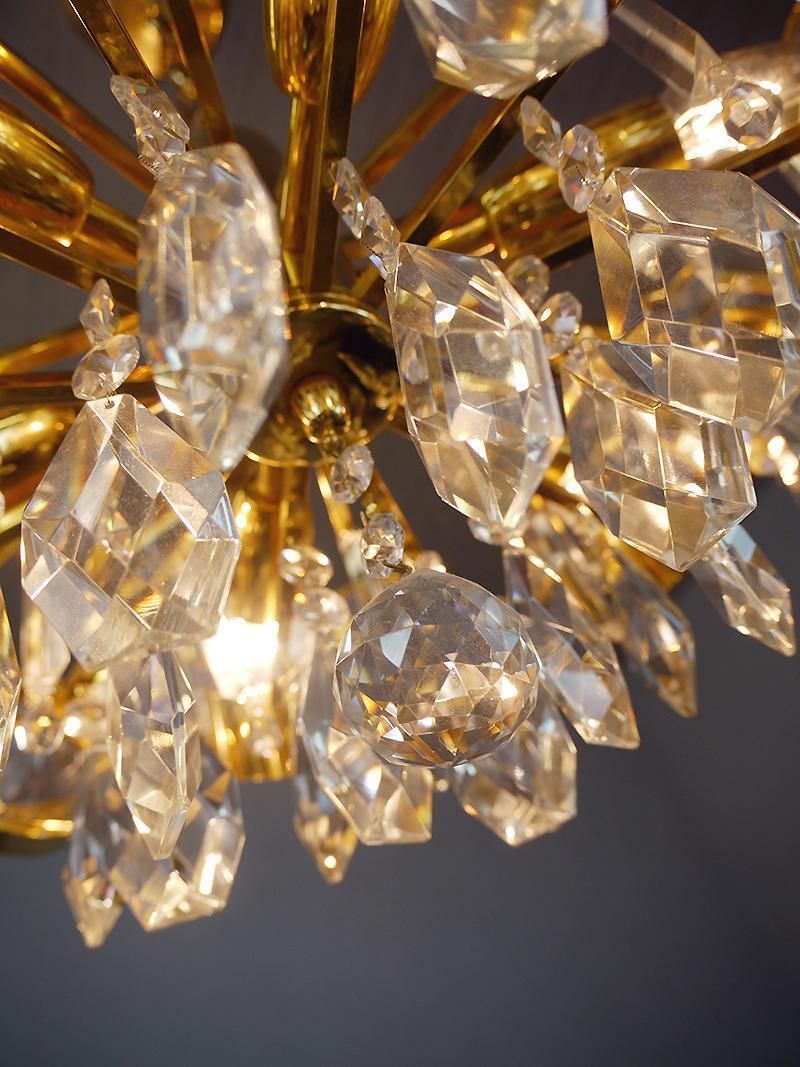 Lobmeyr Bubbles Chandelier Crystal Glass & Gilt Brass, Austria, 1960s photo 2002.0