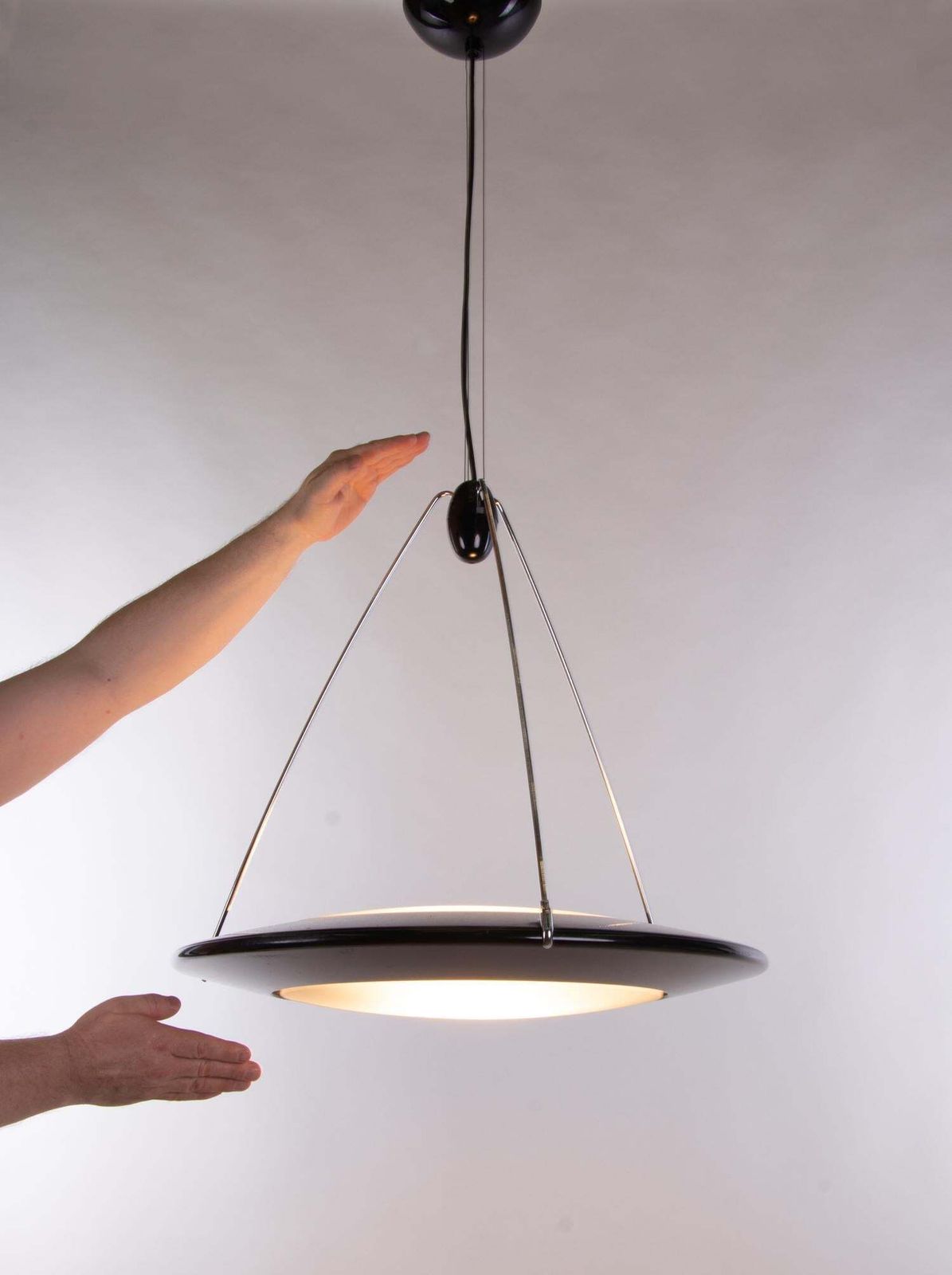 photo for sale Ezio Didone “Mira S” Ufo Pendant Light For Arteluce / Flos, Italy, 1990s
