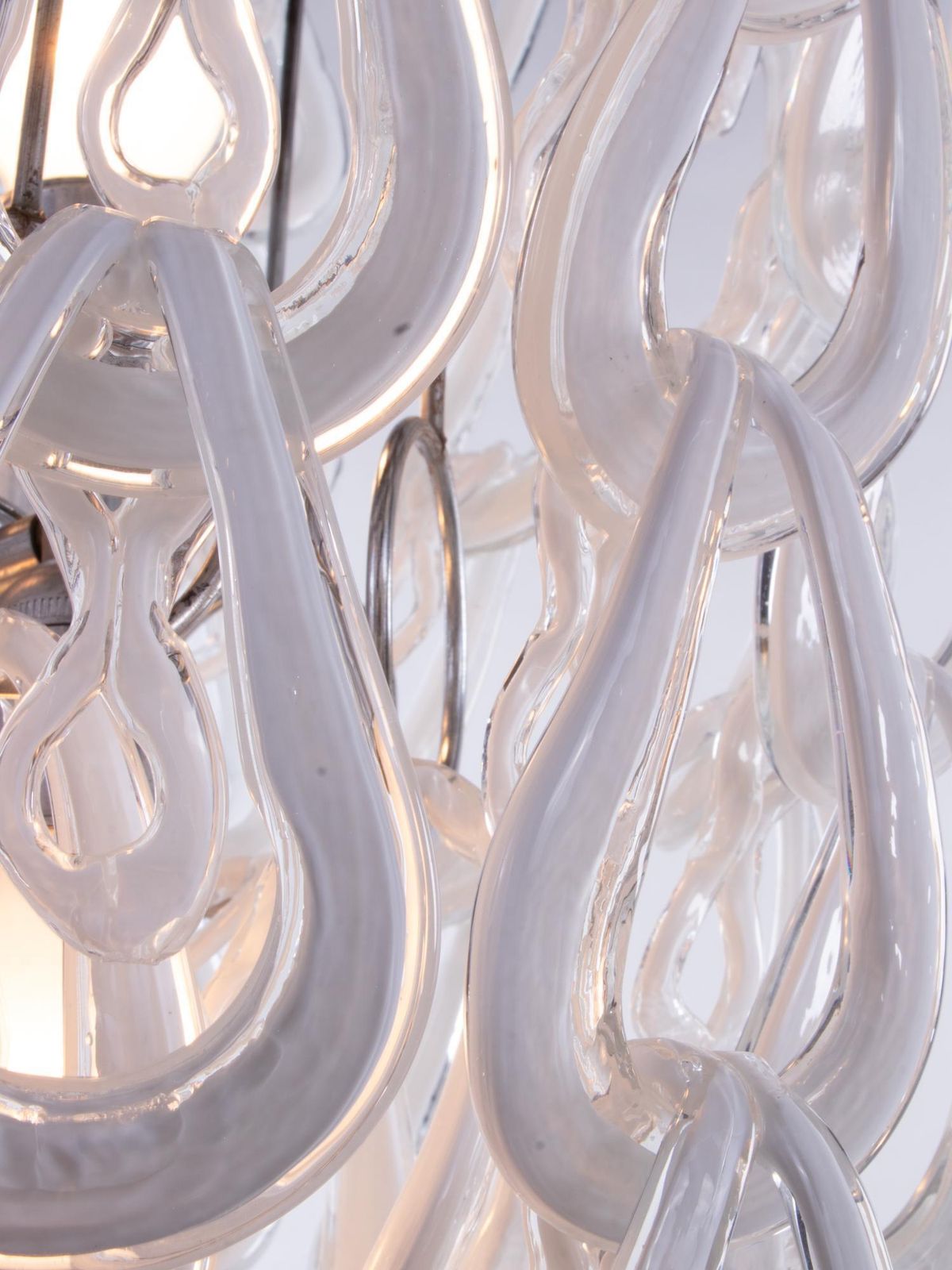 Cascading 44" Giogali Chandelier Flush Mount By Angelo Mangiarotti, Vistosi 1960 photo buy