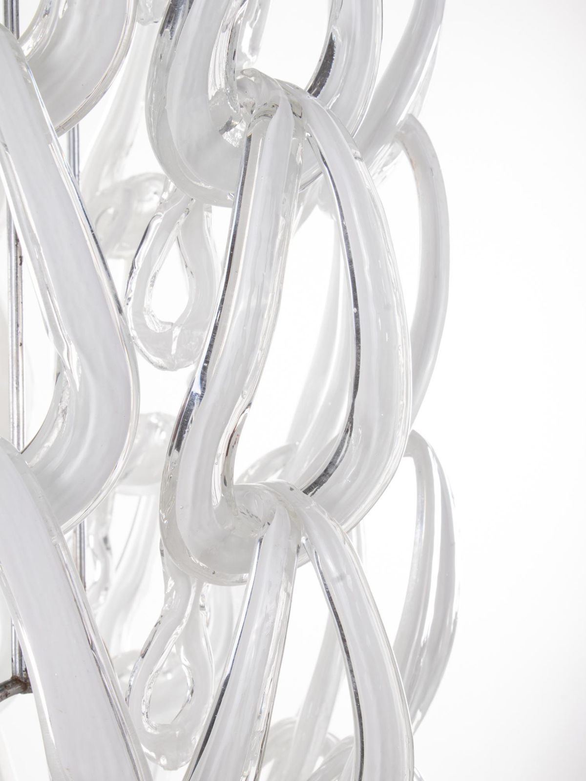 photo for sale Cascading 44" Giogali Chandelier Flush Mount By Angelo Mangiarotti, Vistosi 1960