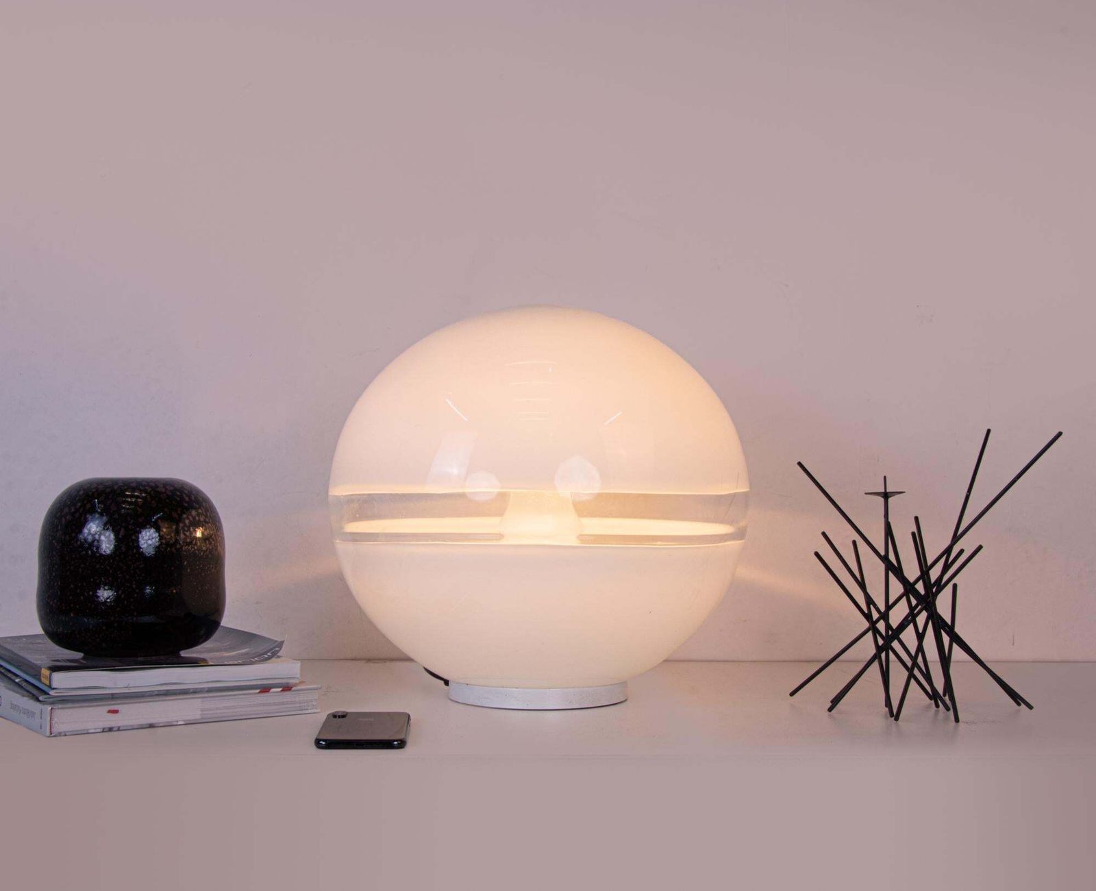 Murano Glass Design Table Lamp By Carlo Nason For Mazzega, Italy 1970 photo Lighting