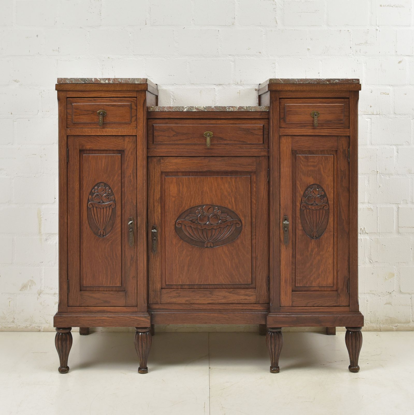 Antique! Tiered Sideboard Restored Art Deco Circa 1925 Oak Chest Of Drawers Sideboard photo furniture