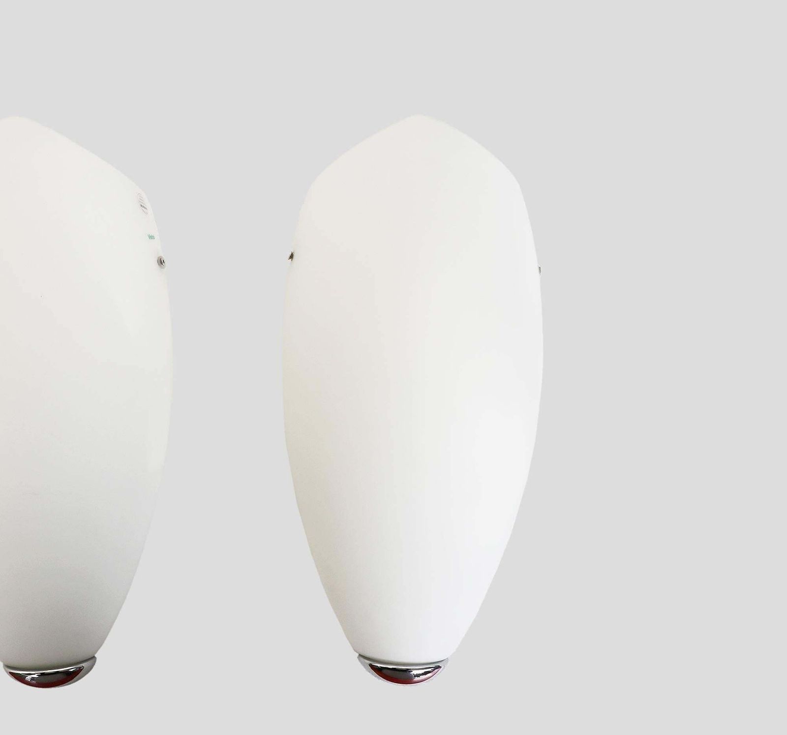 Vetreria Vistosi 'Ap Calice' Wall Sconces Murano Glass & Chrome, Set Of 2 photo Lighting