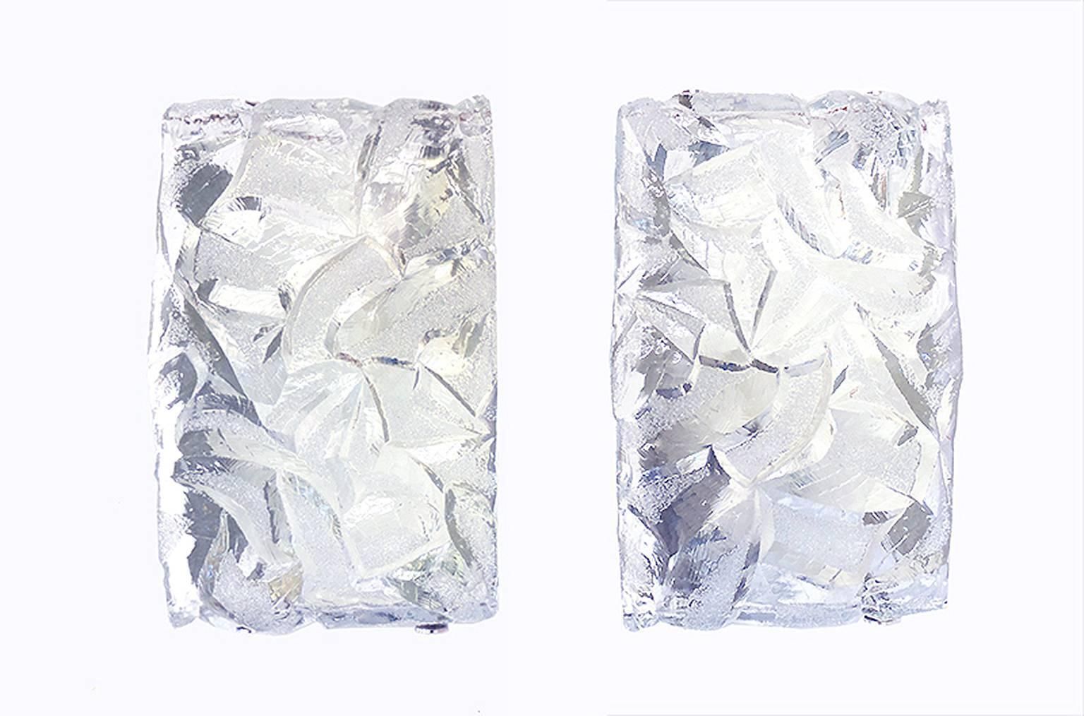 Pair Of Frosted Glass Wall Sconces By Kaiser, Germany, 1960s photo furniture