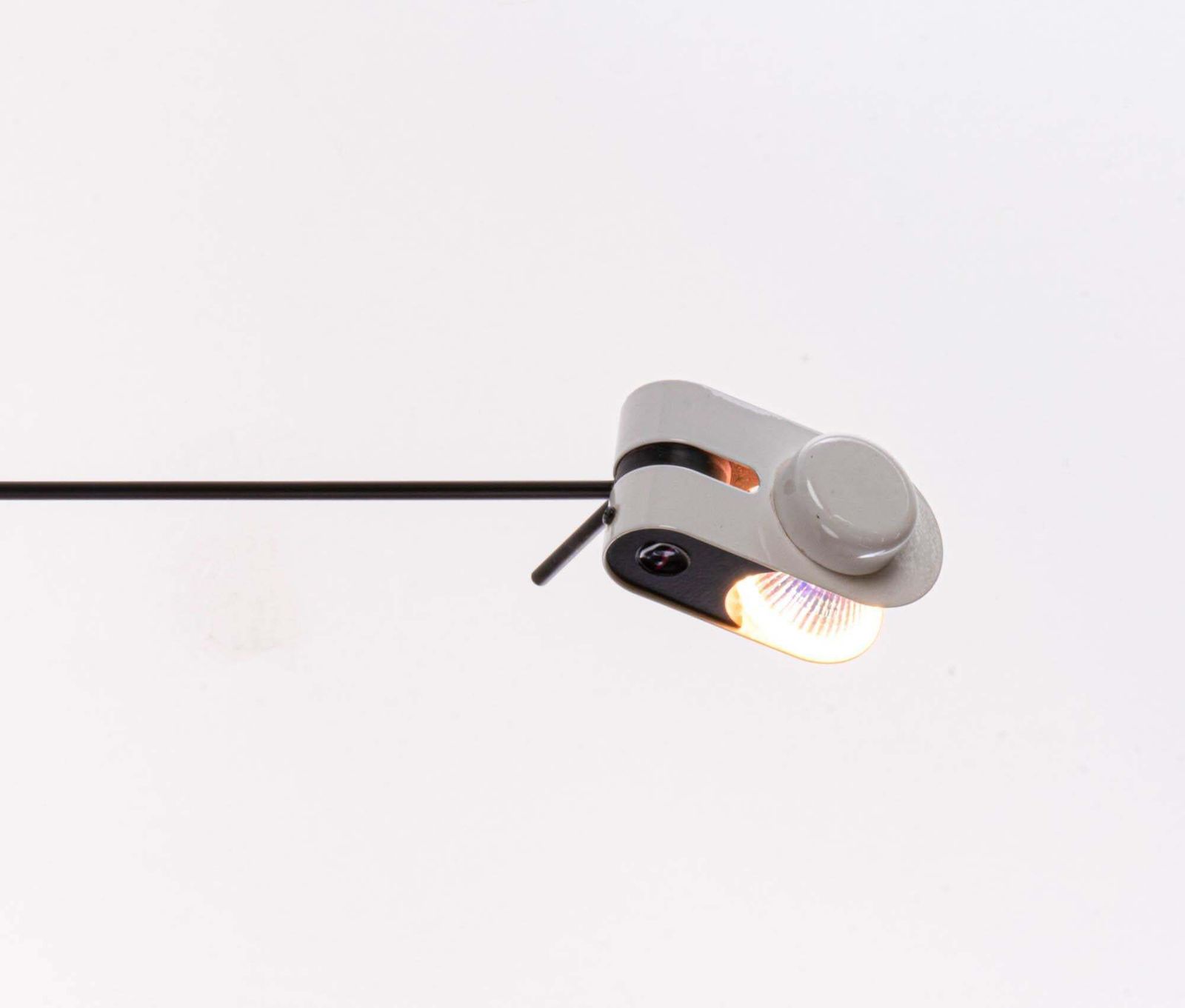 1980 Italy Black & White Stilnovo Milano Telescope Wall & Ceiling Lamp photo furniture