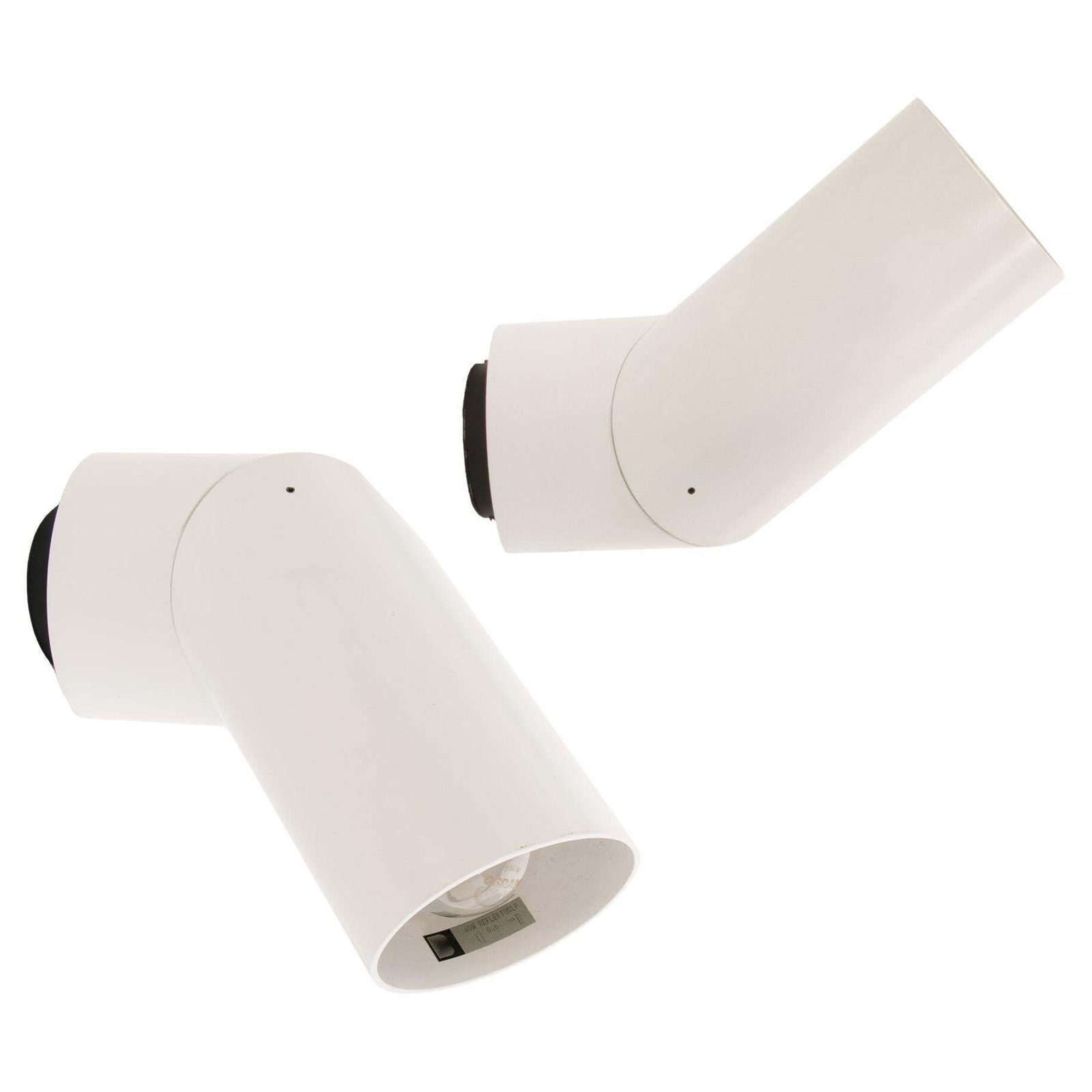 1 (Of 3) Pair Of Postmodern White Spotlights By Brendel & Loewig, Berlin, 1980s photo Lighting