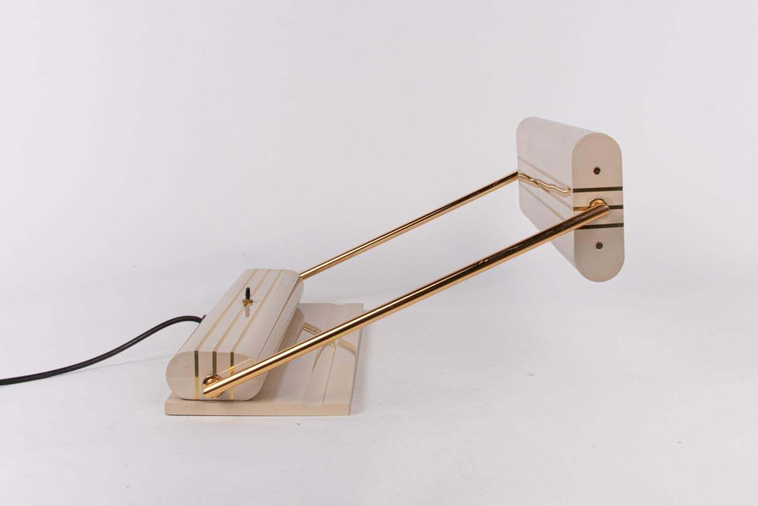 Elegant Articulating Fratelli Martini Art Deco Streamline Desk Lamp, 1930s photo for sale