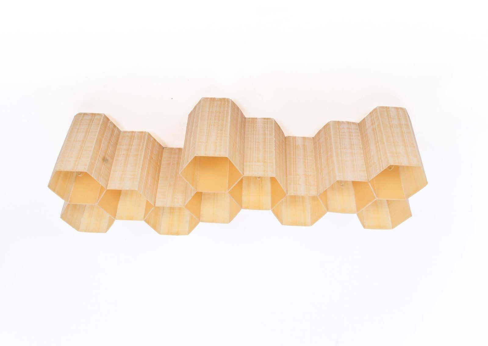 1950 Molecular 'Honeycomb' 11 Light Flush Mount & Wall Light Fiberglass & Steel photo furniture