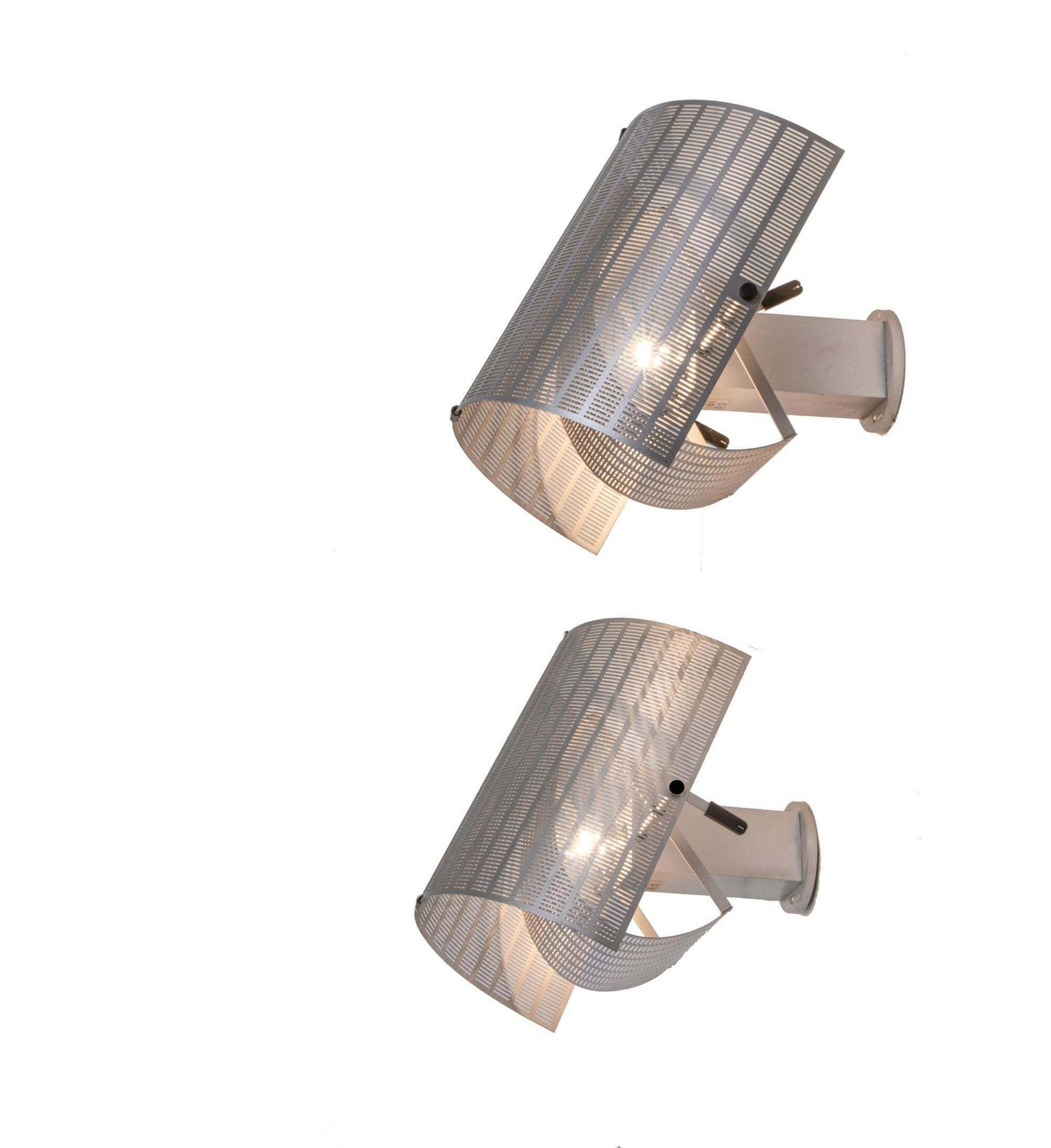 1 (Of 4) Pair Of Silver Artemide Shogun Wall Lights By Mario Botta, 1980s photo for sale