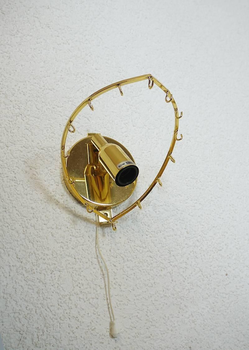 Pair Of Novaresi Wall Sconces Crystals & Gilt Brass, Italy 1970s photo buy