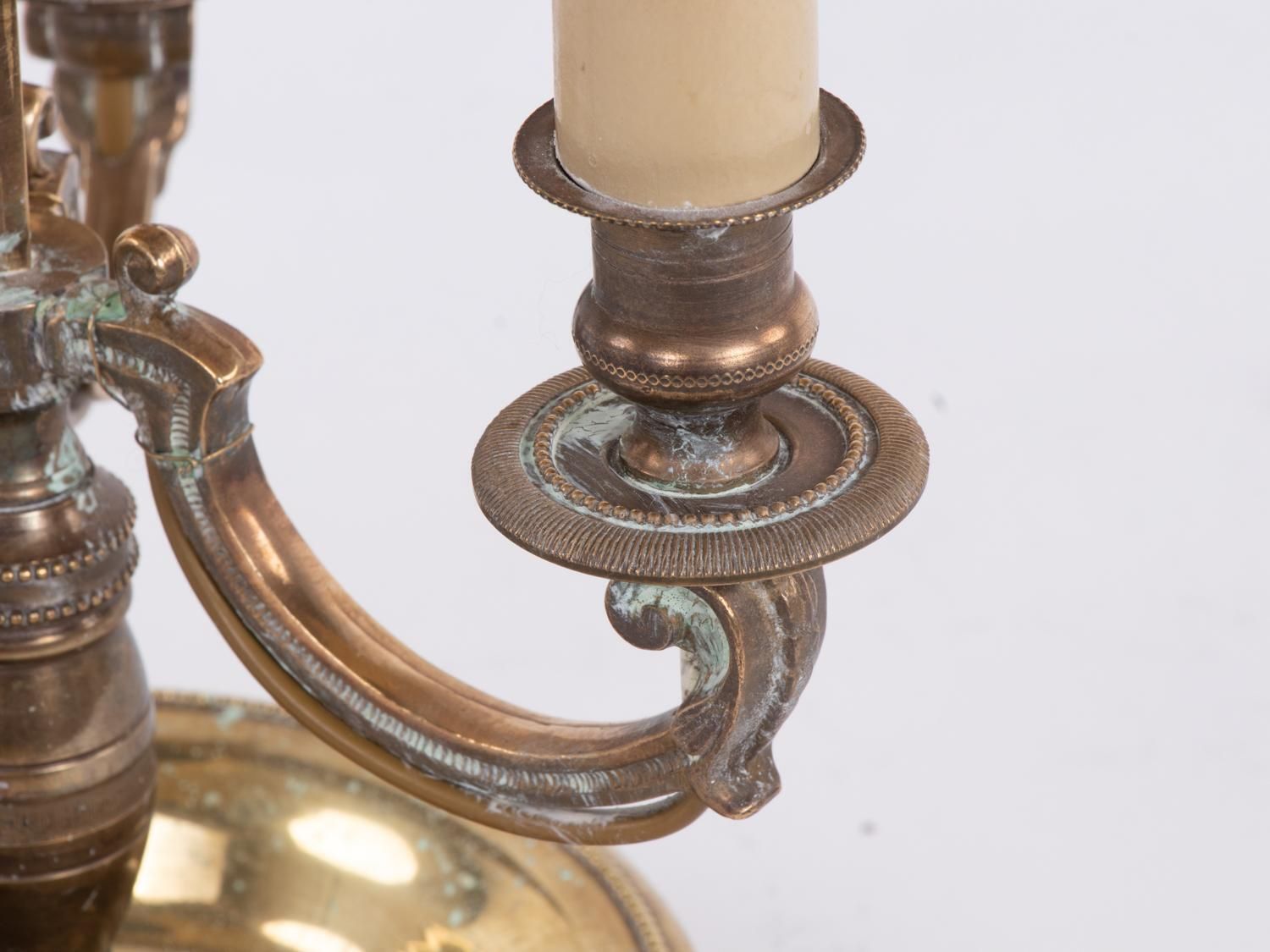 French Bronze & Tole Louis XV Style Bouillotte Lamp, 19th Century photo 2698.0