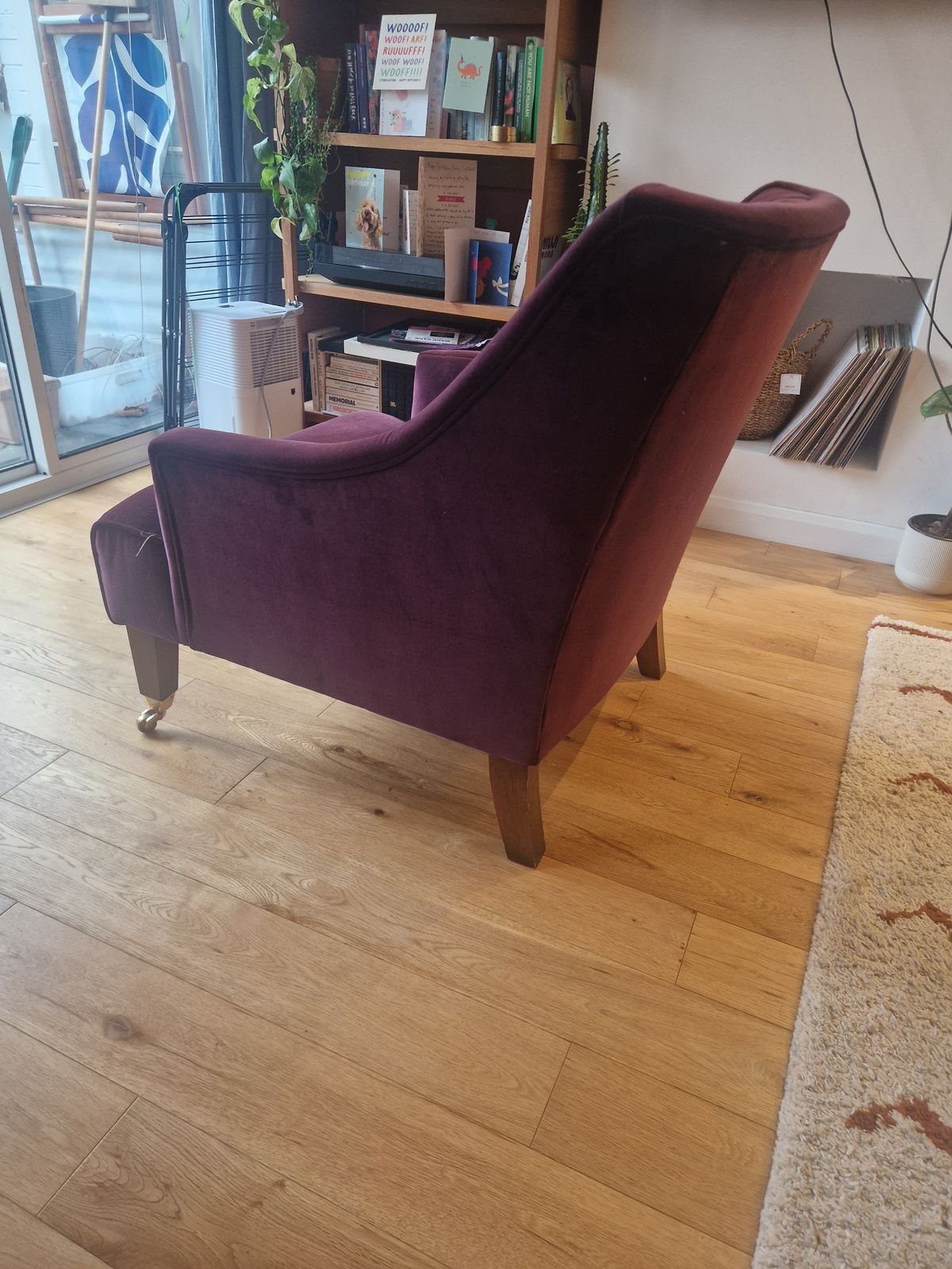 Purple Velvet Armchair, 21st Century photo Furniture