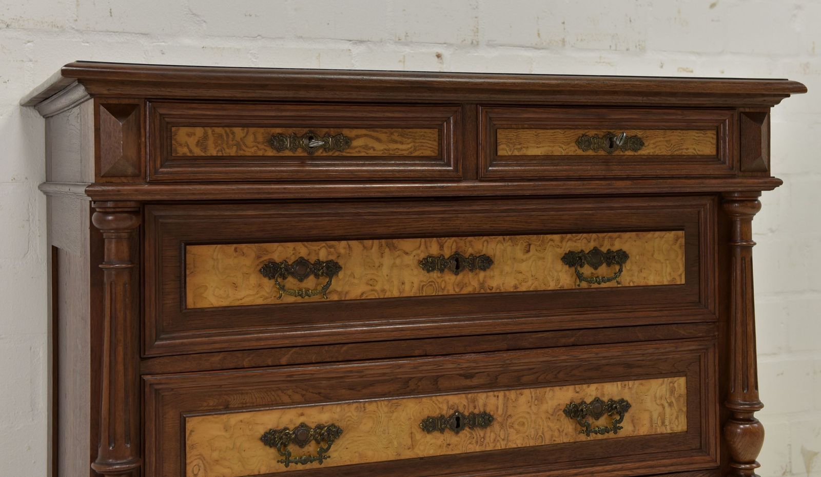 Chest Of Drawers Restored Wilhelminian Style Around 1900 Oak Ash photo vintage