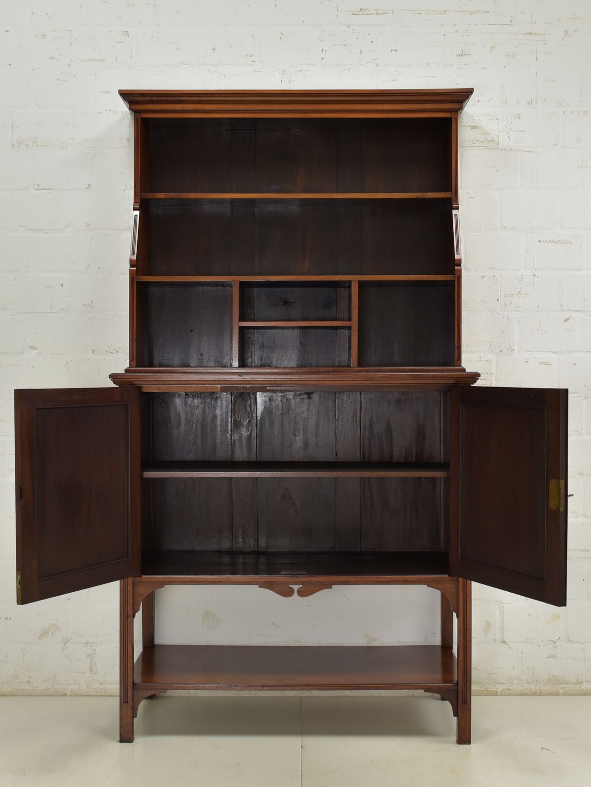 Shelf Cabinet Restored Art Nouveau Walnut Shelf Chest photo for sale