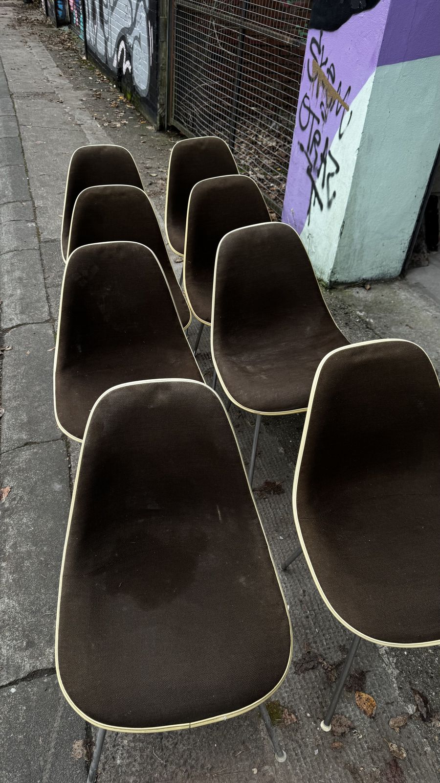 photo furniture 8 X Vintage Herman Miller Fibreglass Eames Dsx Chair   1970s/80s