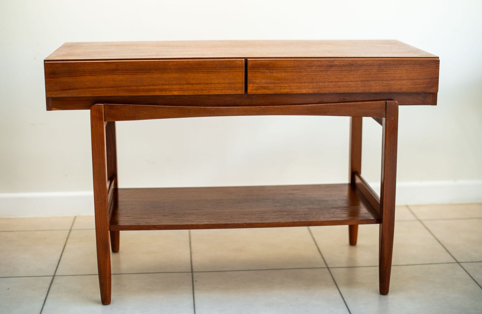 photo furniture Teak Console By Ib Kofod Larsen For Faarup Møbelfabrik, Denmark 1960s.