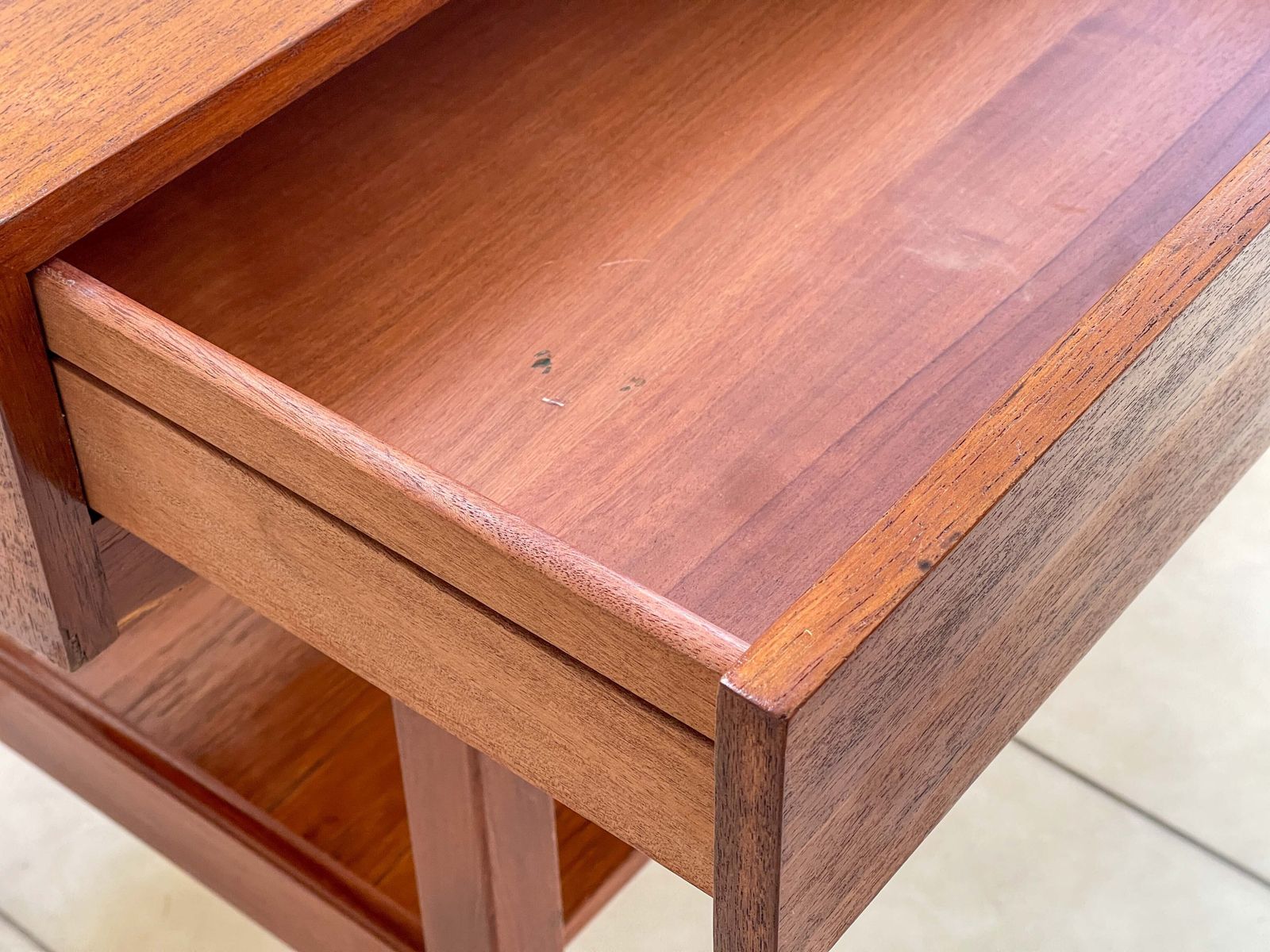 photo vintage Teak Console By Ib Kofod Larsen For Faarup Møbelfabrik, Denmark 1960s.