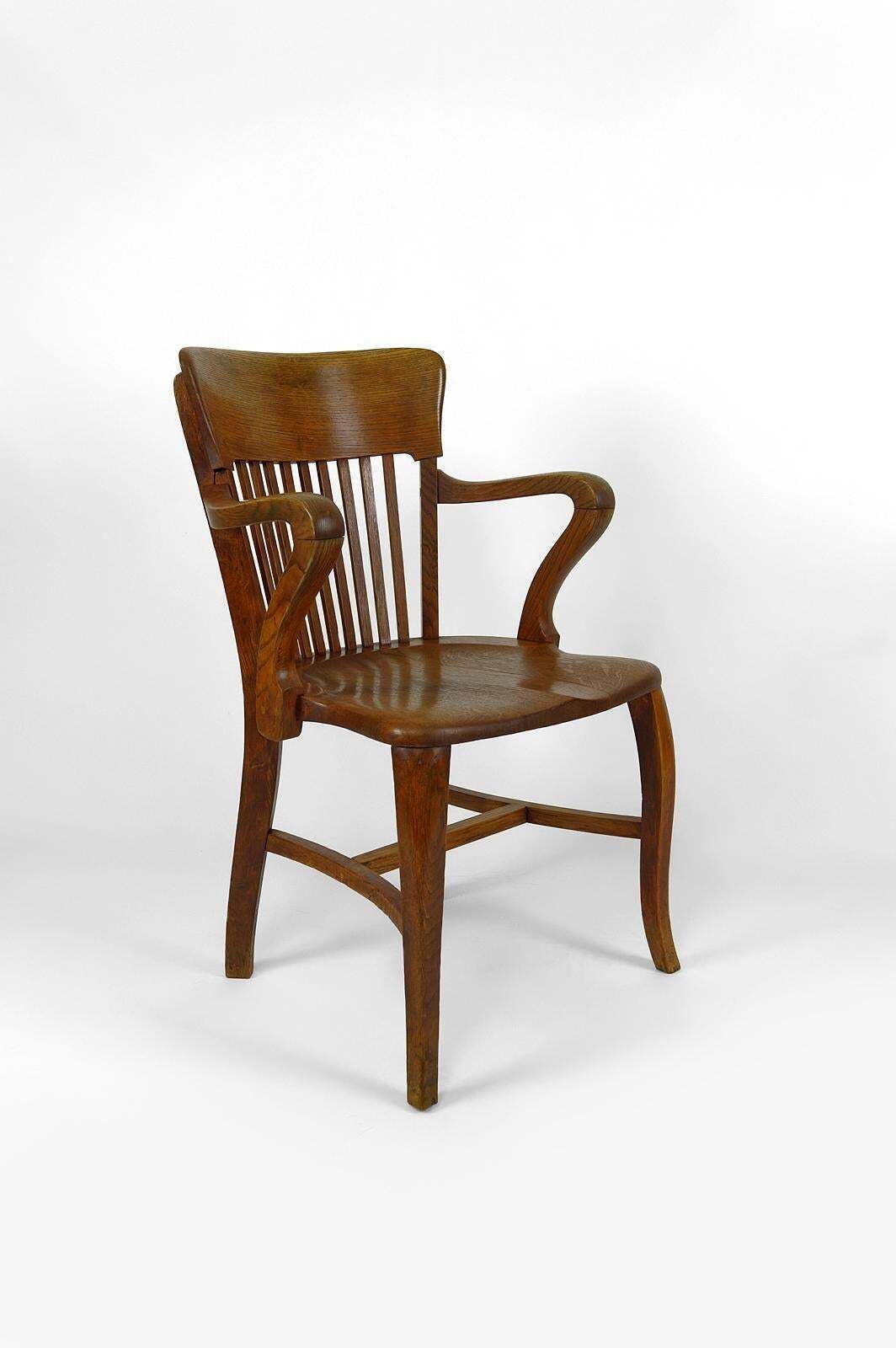 American Oak Office Armchair, USA, Circa 1900 photo Furniture