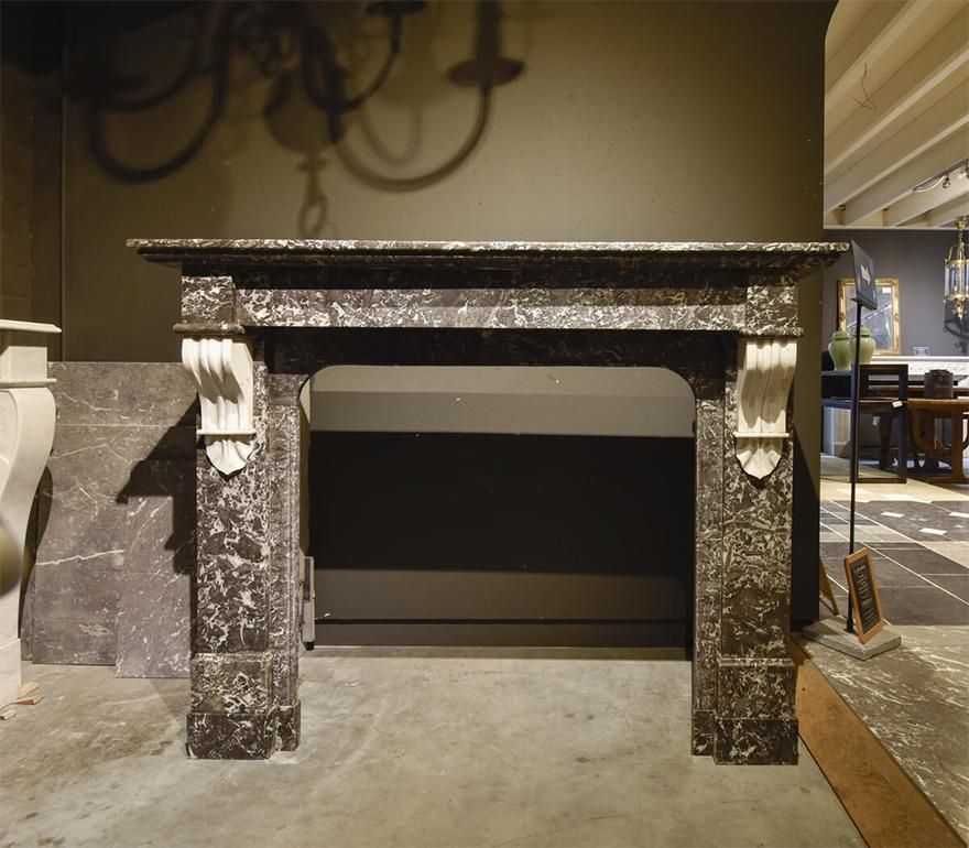 Antique Marble Fireplace Mantel 19th Century photo furniture