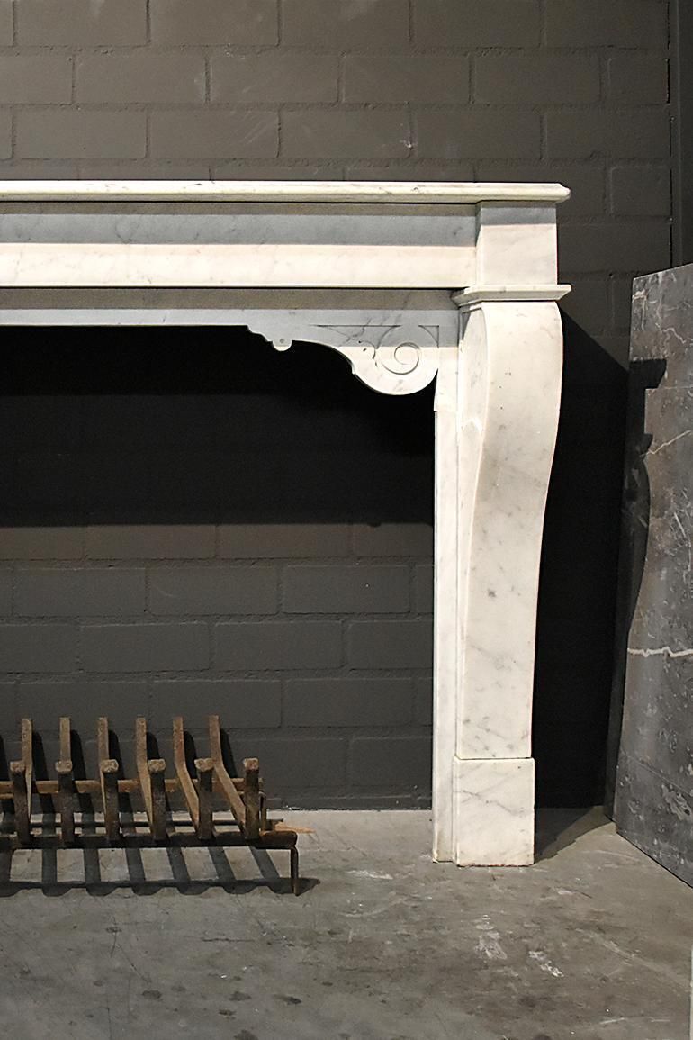 Antique White Marble Fireplace Mantel, 19th Century photo Home Fixtures