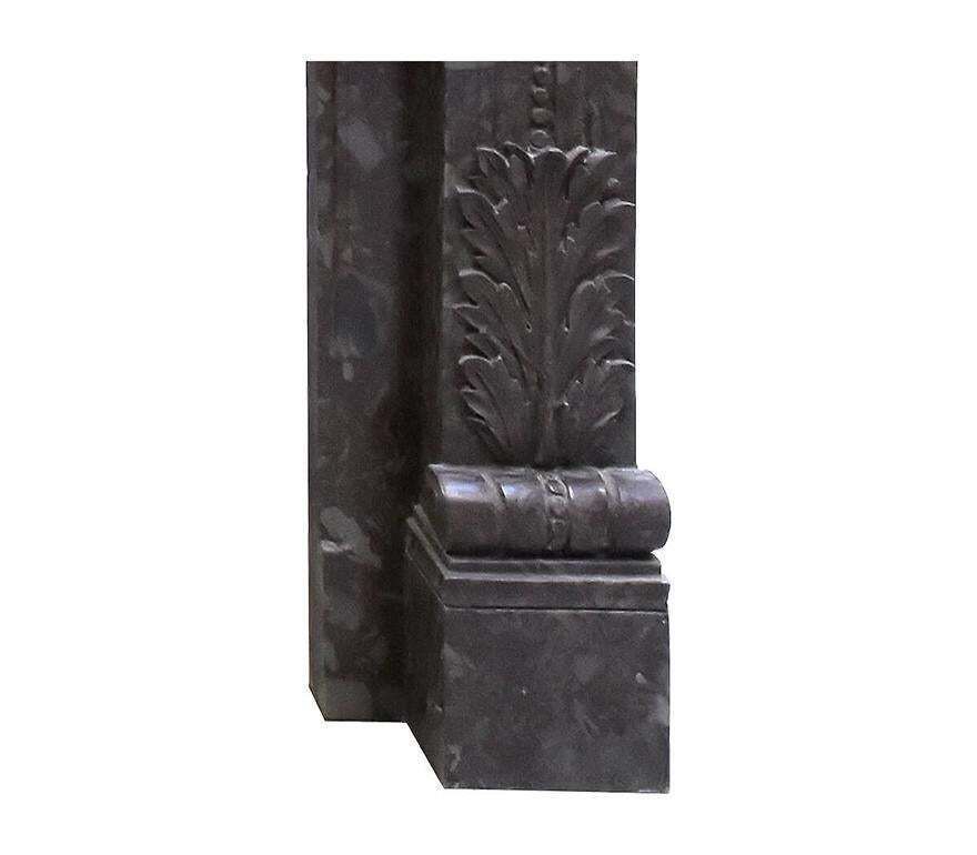 Brown Grey Marble Fireplace 19th Century photo vinterior