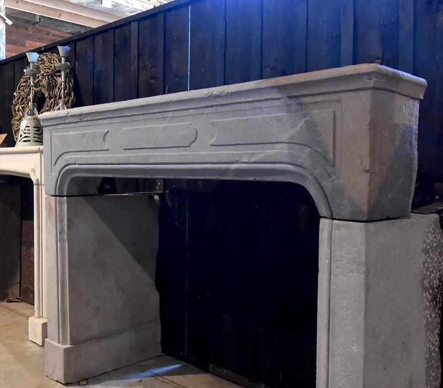 19th Century Antique French Marble Stone Fireplace Mantelpiece photo vinterior
