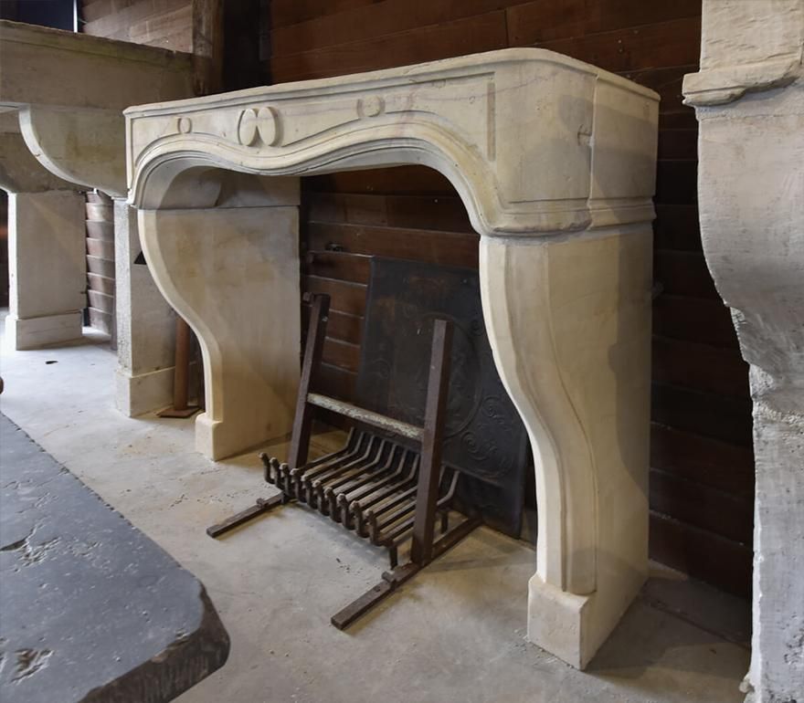 Antique Marble Stone Fireplace Mantel 19th Century photo vinterior