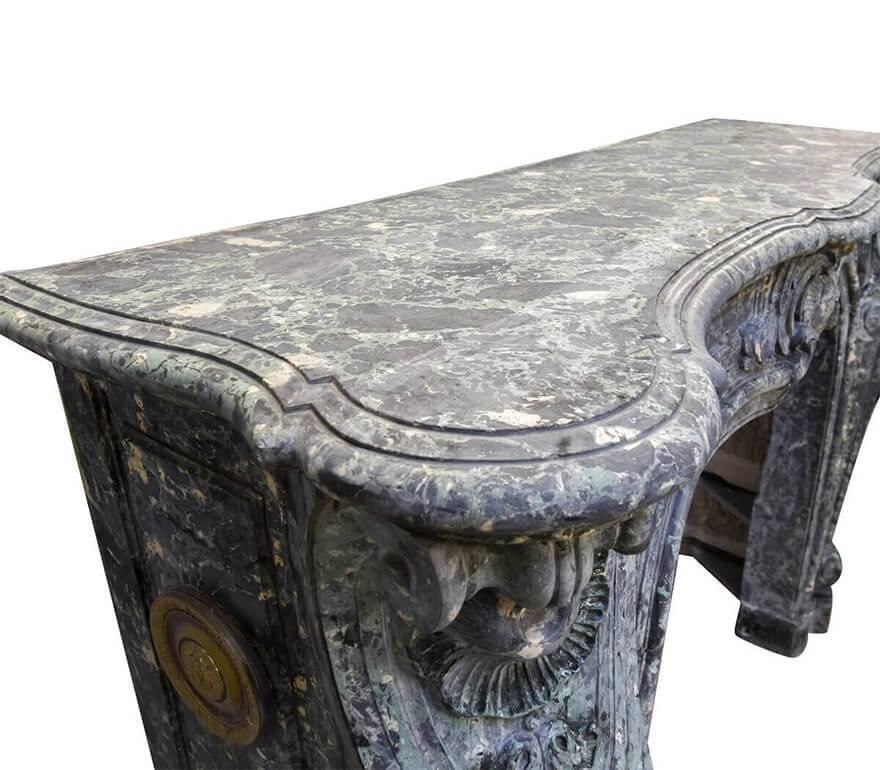 Marble Look Louis XV Cement Fireplace Mantel 19th Century photo Home Fixtures